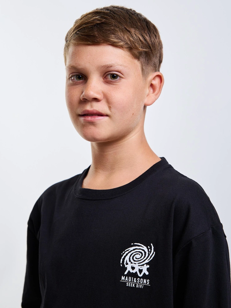 POLERA ML SOLACE NEGRO INFANTIL MAUI AND SONS - 4