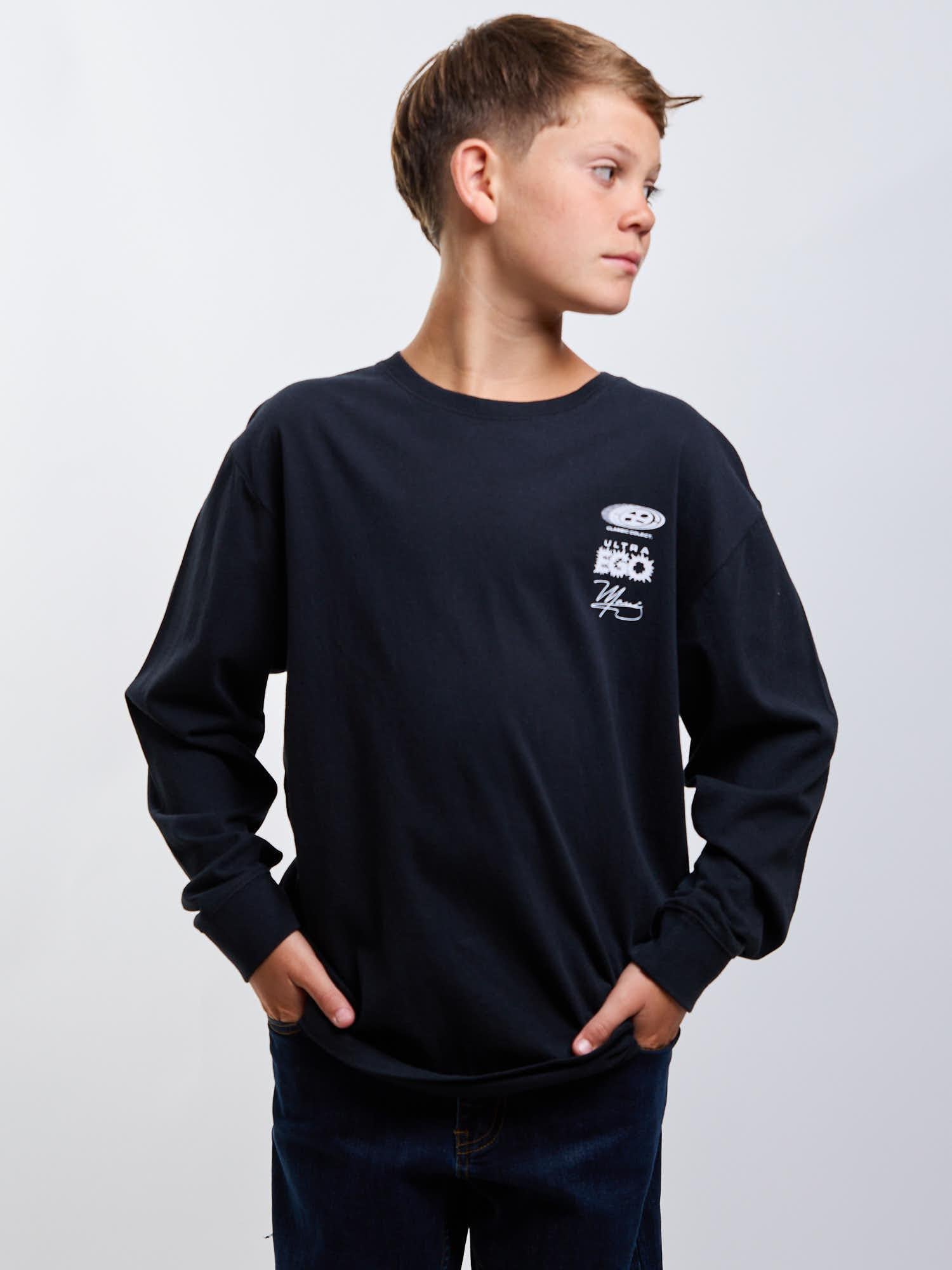 POLERA ML COASTLINE NEGRO INFANTIL MAUI AND SONS - 5