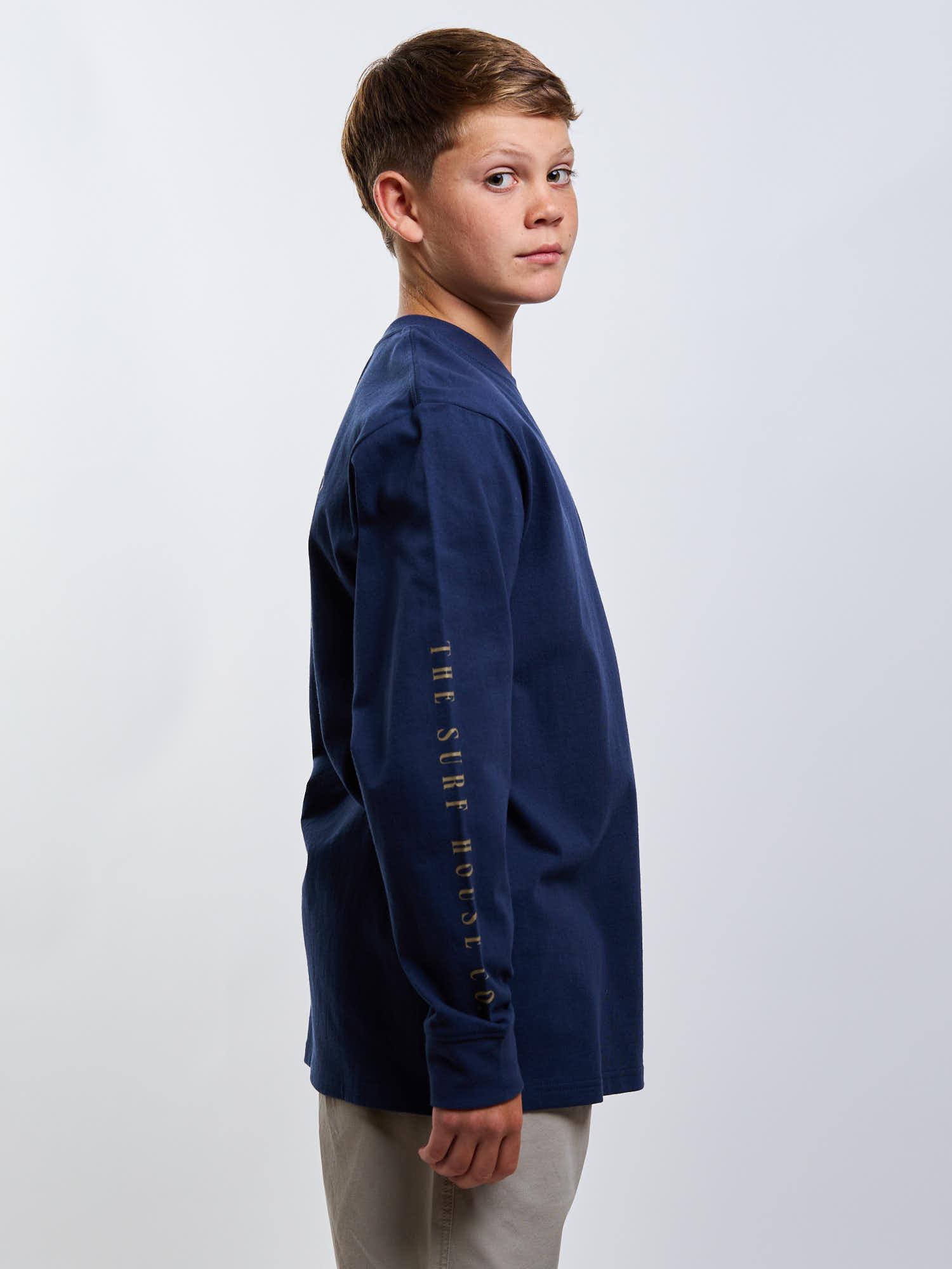 POLERA ML ALOHA AZUL INFANTIL MAUI AND SONS - 3