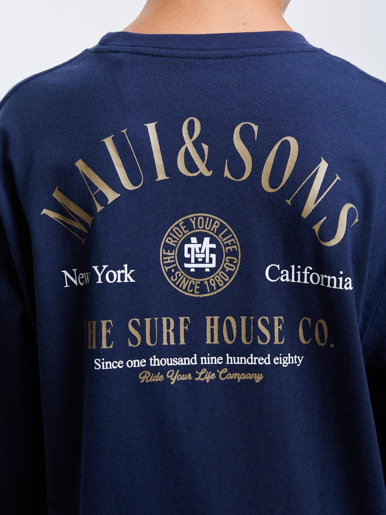 POLERA ML ALOHA AZUL INFANTIL MAUI AND SONS - 5