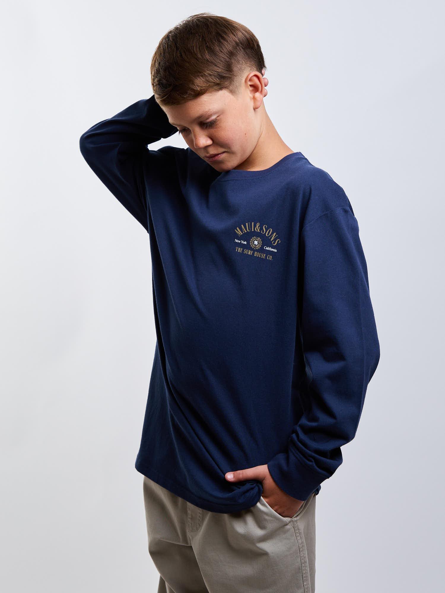 POLERA ML ALOHA AZUL INFANTIL MAUI AND SONS - 6