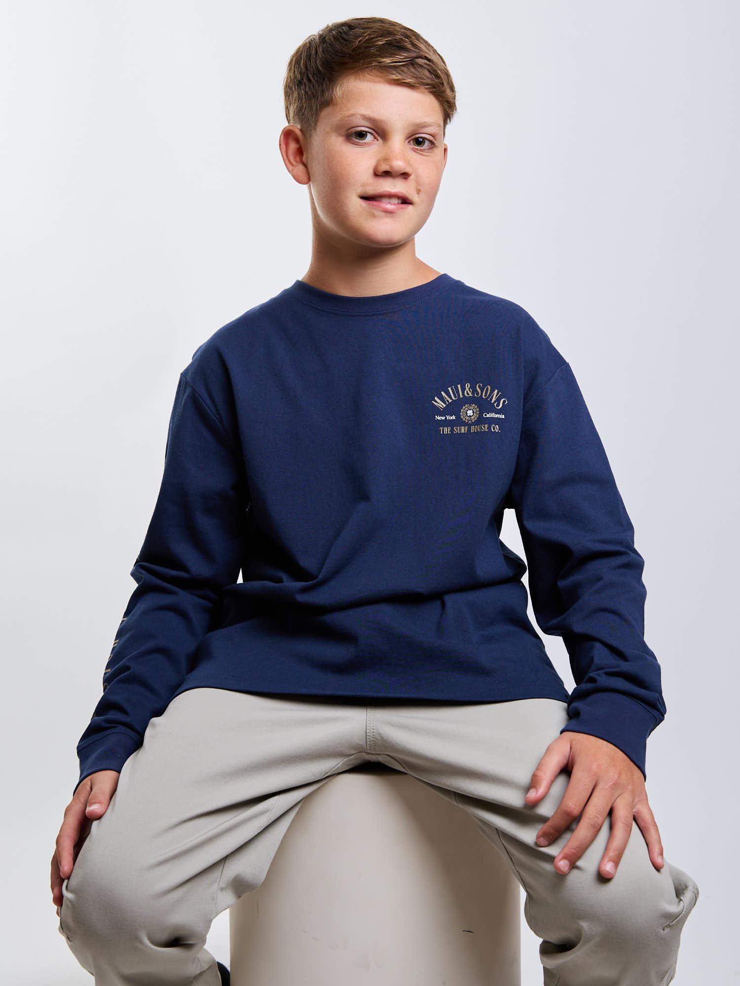 POLERA ML ALOHA AZUL INFANTIL MAUI AND SONS - 7