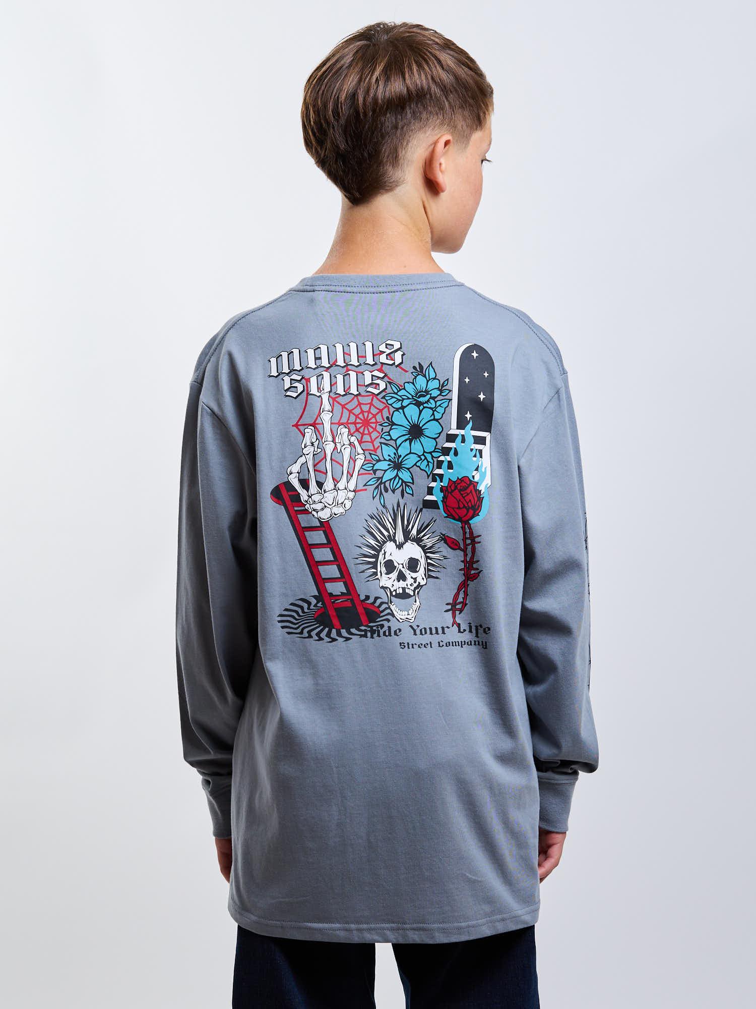 POLERA ML HORIZON GRIS INFANTIL MAUI AND SONS - 2