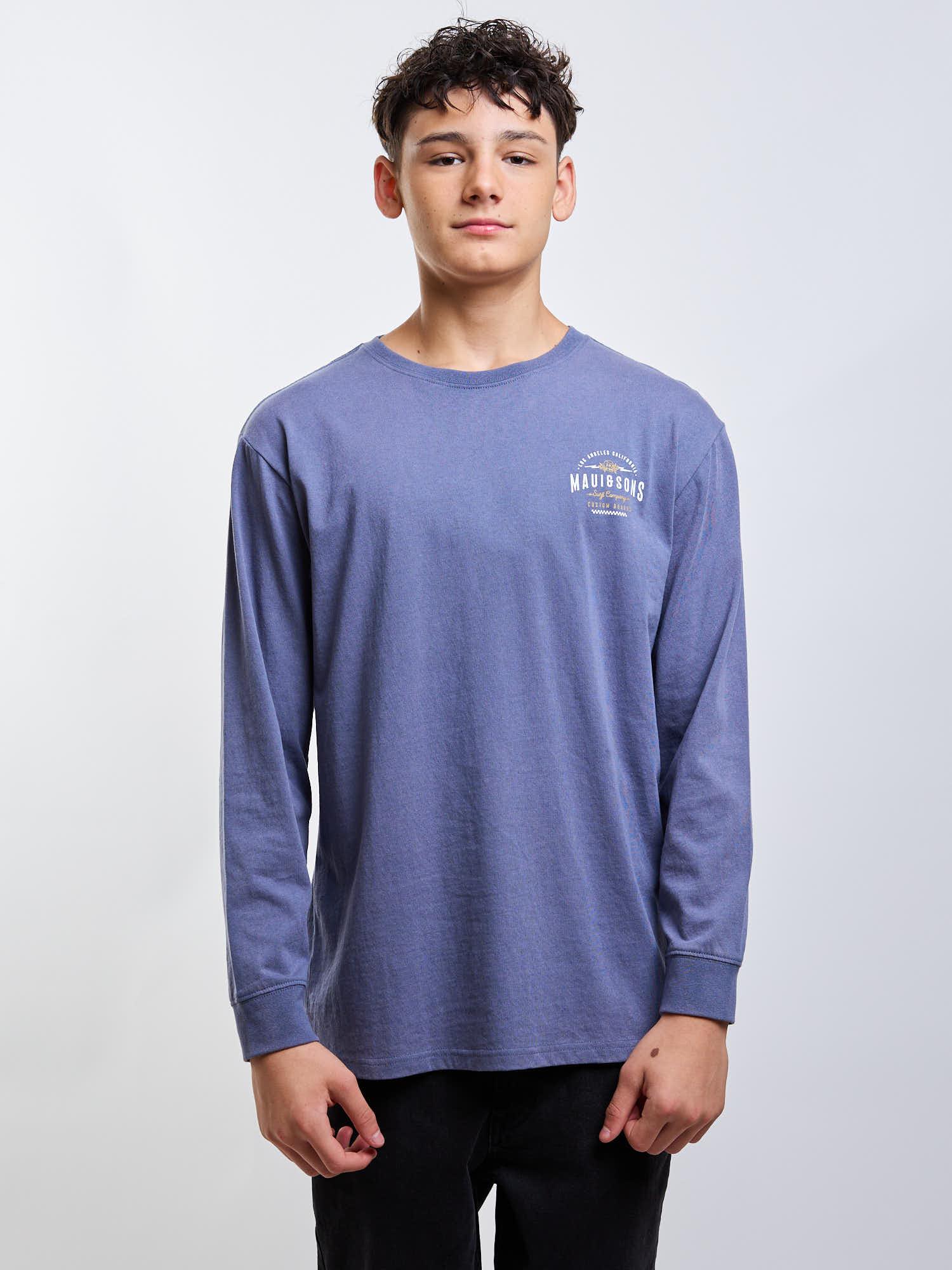 POLERA ML LOS ANGELES AZUL INFANTIL MAUI AND SONS - 1