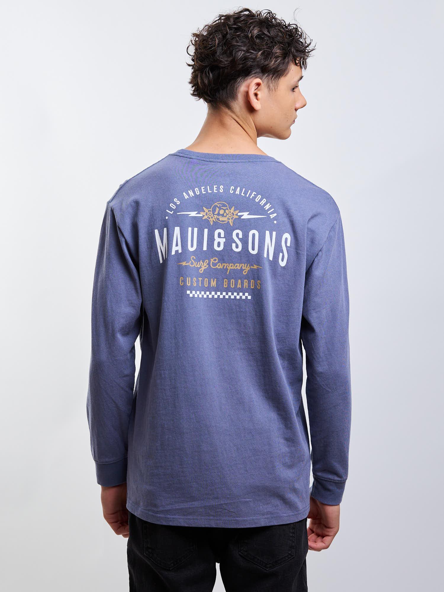 POLERA ML LOS ANGELES AZUL INFANTIL MAUI AND SONS - 2
