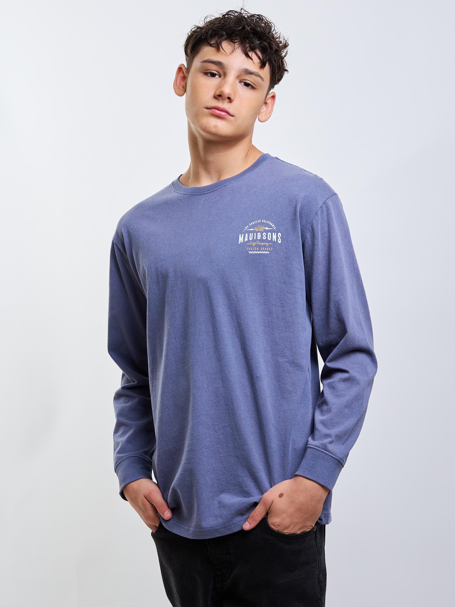 POLERA ML LOS ANGELES AZUL INFANTIL MAUI AND SONS - 5