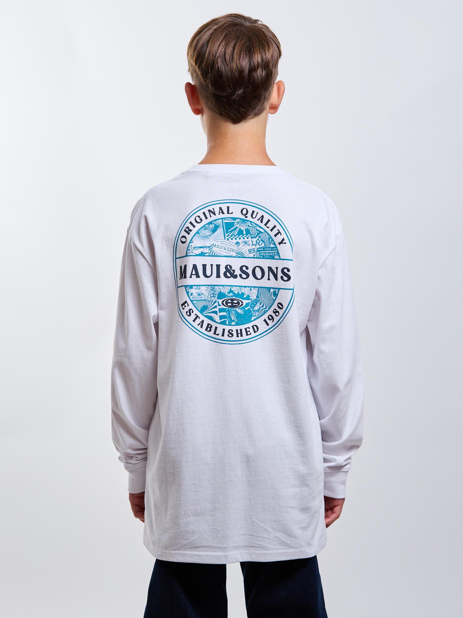POLERA ML BREAKER BLANCO INFANTIL MAUI AND SONS - 2