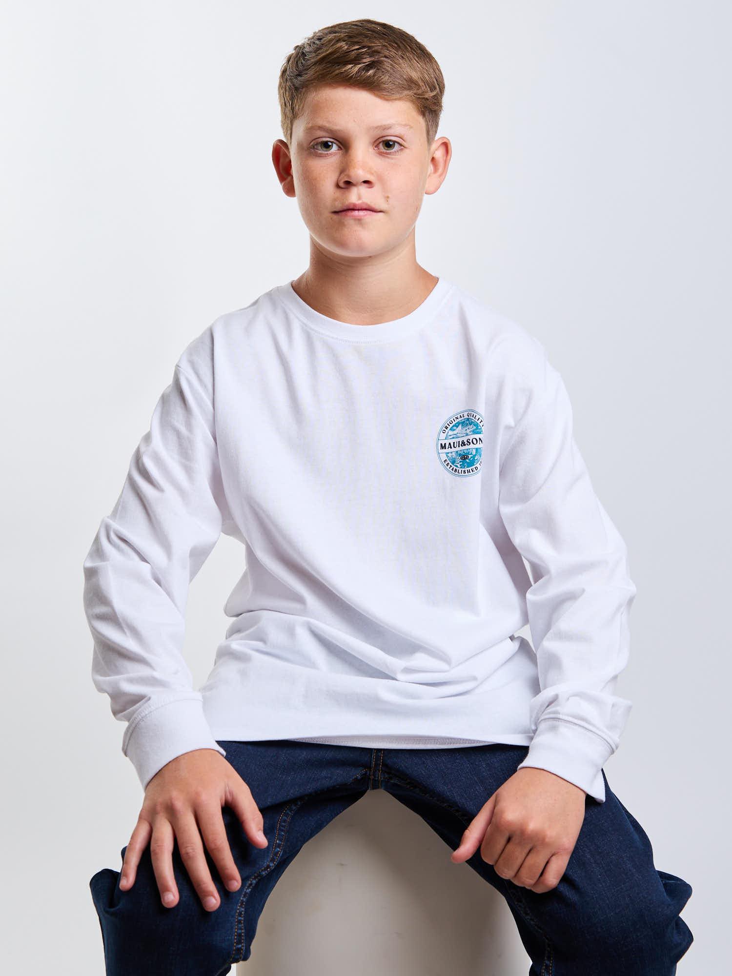 POLERA ML BREAKER BLANCO INFANTIL MAUI AND SONS - 6