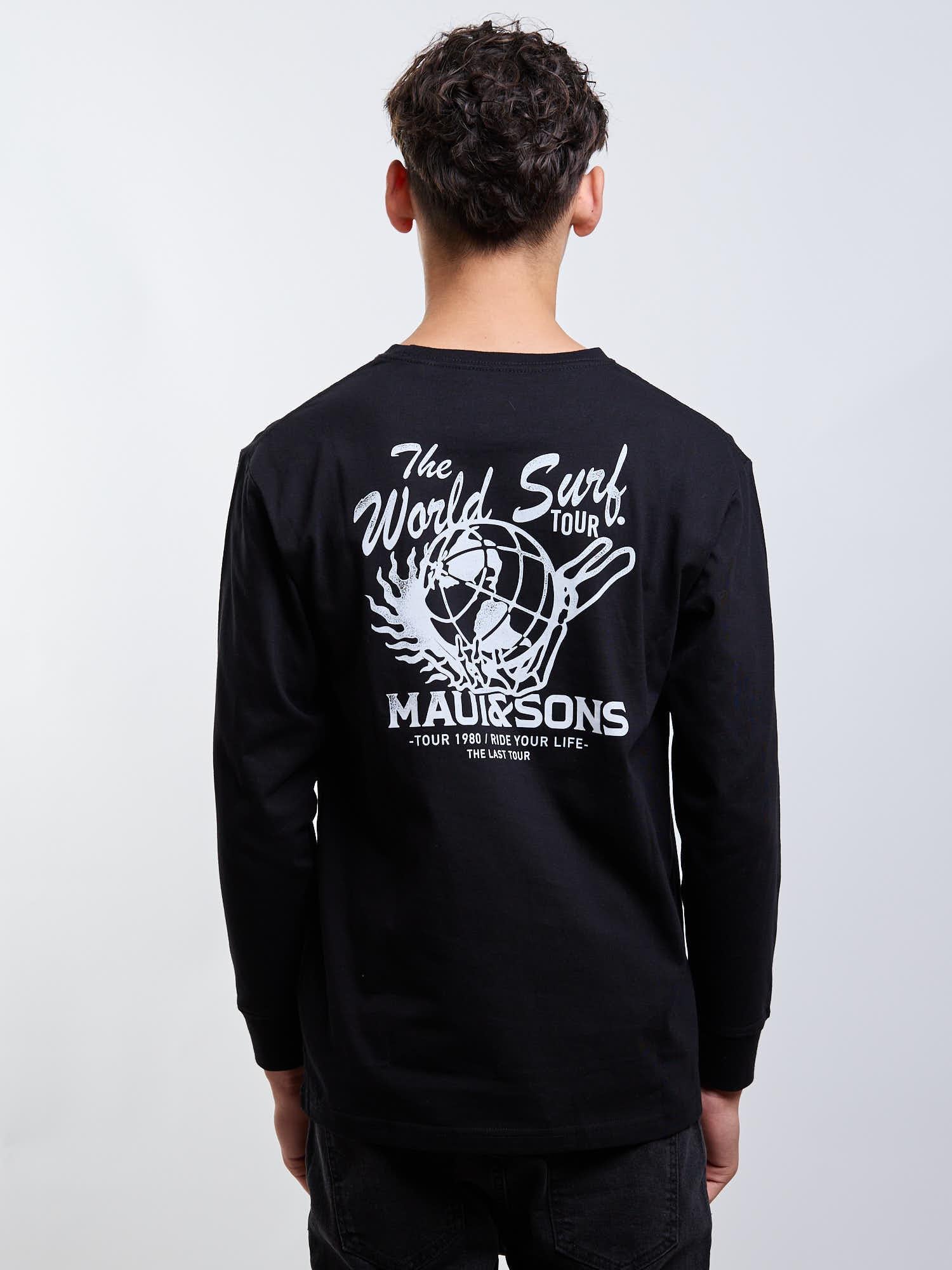 POLERA ML CRUISER NEGRO INFANTIL MAUI AND SONS - 2
