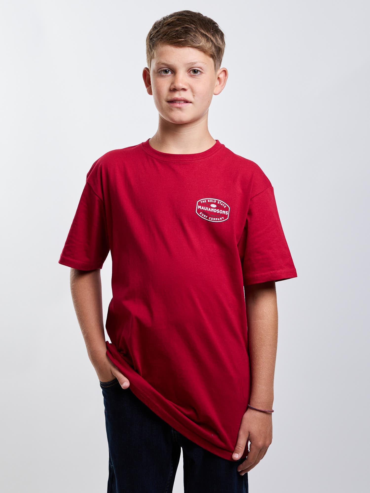 POLERA MC GOLD STATE ROJO INFANTIL MAUI AND SONS - 1