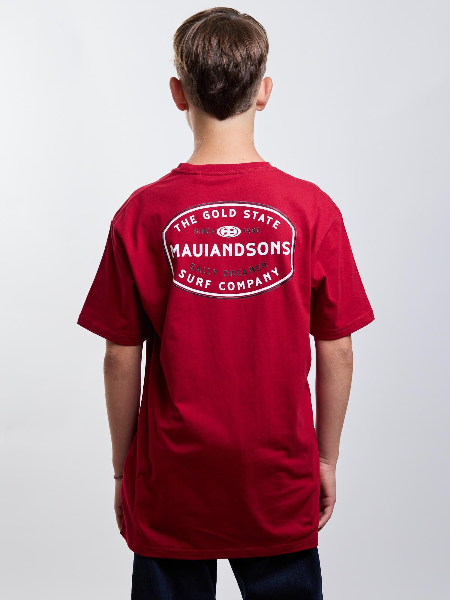 POLERA MC GOLD STATE ROJO INFANTIL MAUI AND SONS - 2