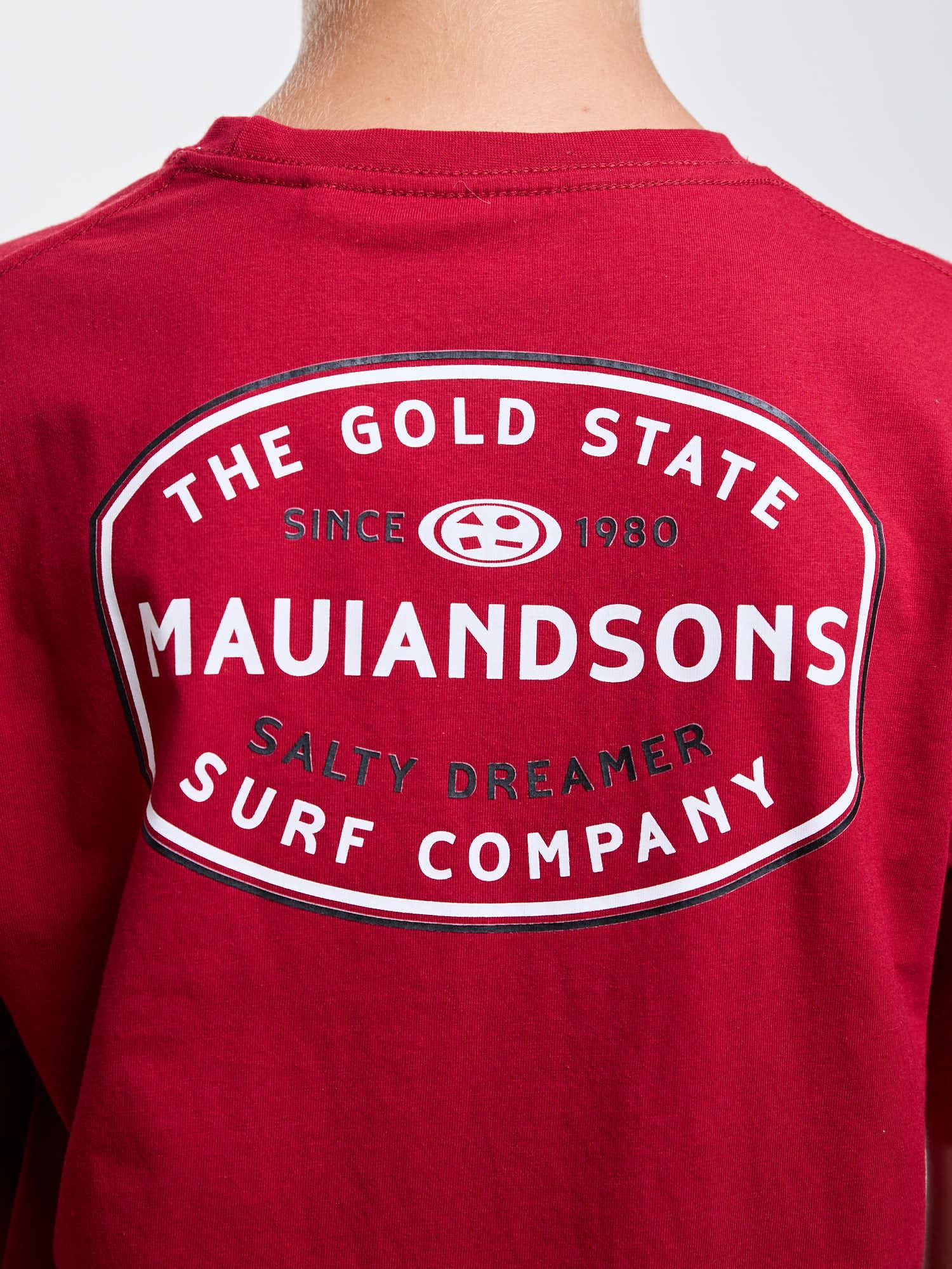 POLERA MC GOLD STATE ROJO INFANTIL MAUI AND SONS - 4