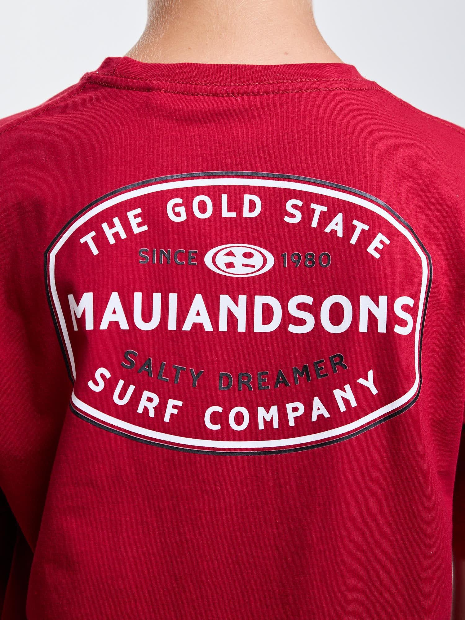 POLERA MC GOLD STATE ROJO INFANTIL MAUI AND SONS - 4