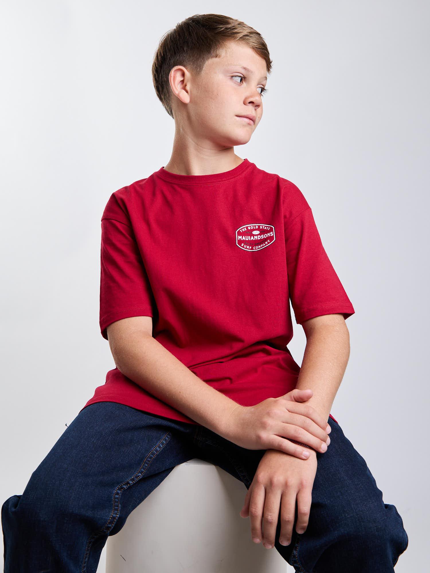 POLERA MC GOLD STATE ROJO INFANTIL MAUI AND SONS - 6