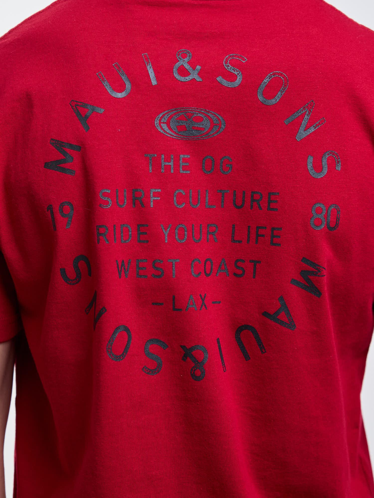 POLERA MC RIDE YOU LIFE ROJO INFANTIL MAUI AND SONS - 4