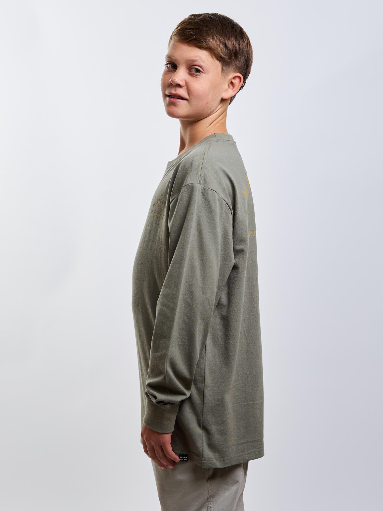 POLERA ML MATEO VERDE INFANTIL MAUI AND SONS - 3