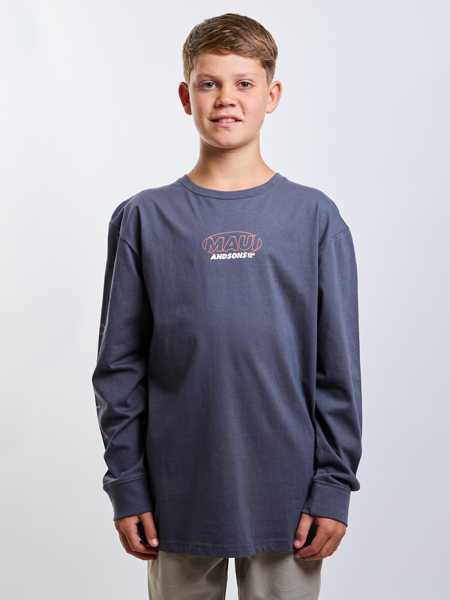POLERA ML VENTURE GRIS INFANTIL MAUI AND SONS - 1