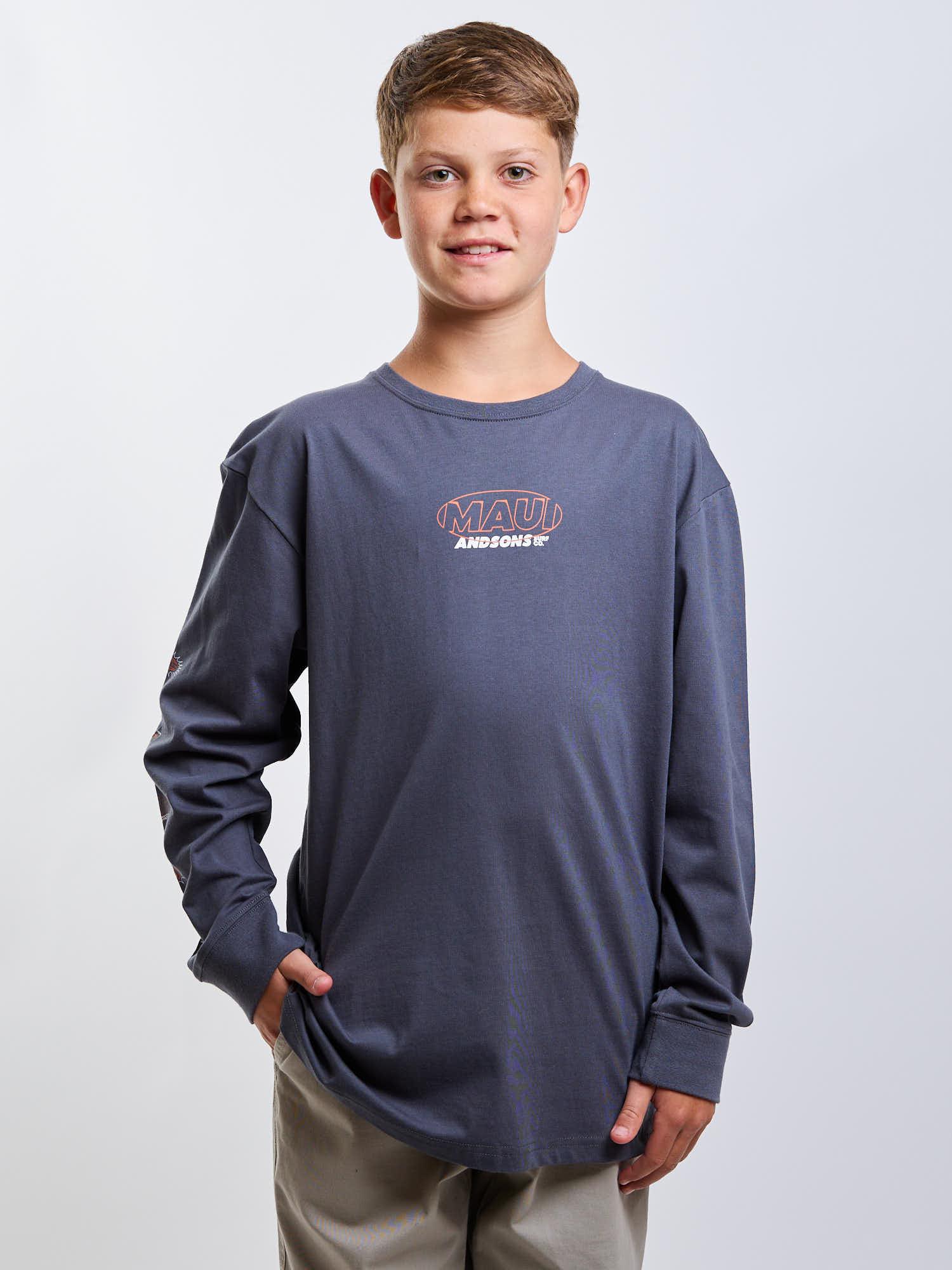 POLERA ML VENTURE GRIS INFANTIL MAUI AND SONS - 5
