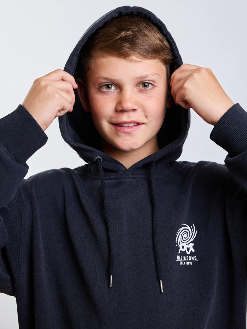 POLERON CANGURO DUNE NEGRO INFANTIL MAUI AND SONS - 4