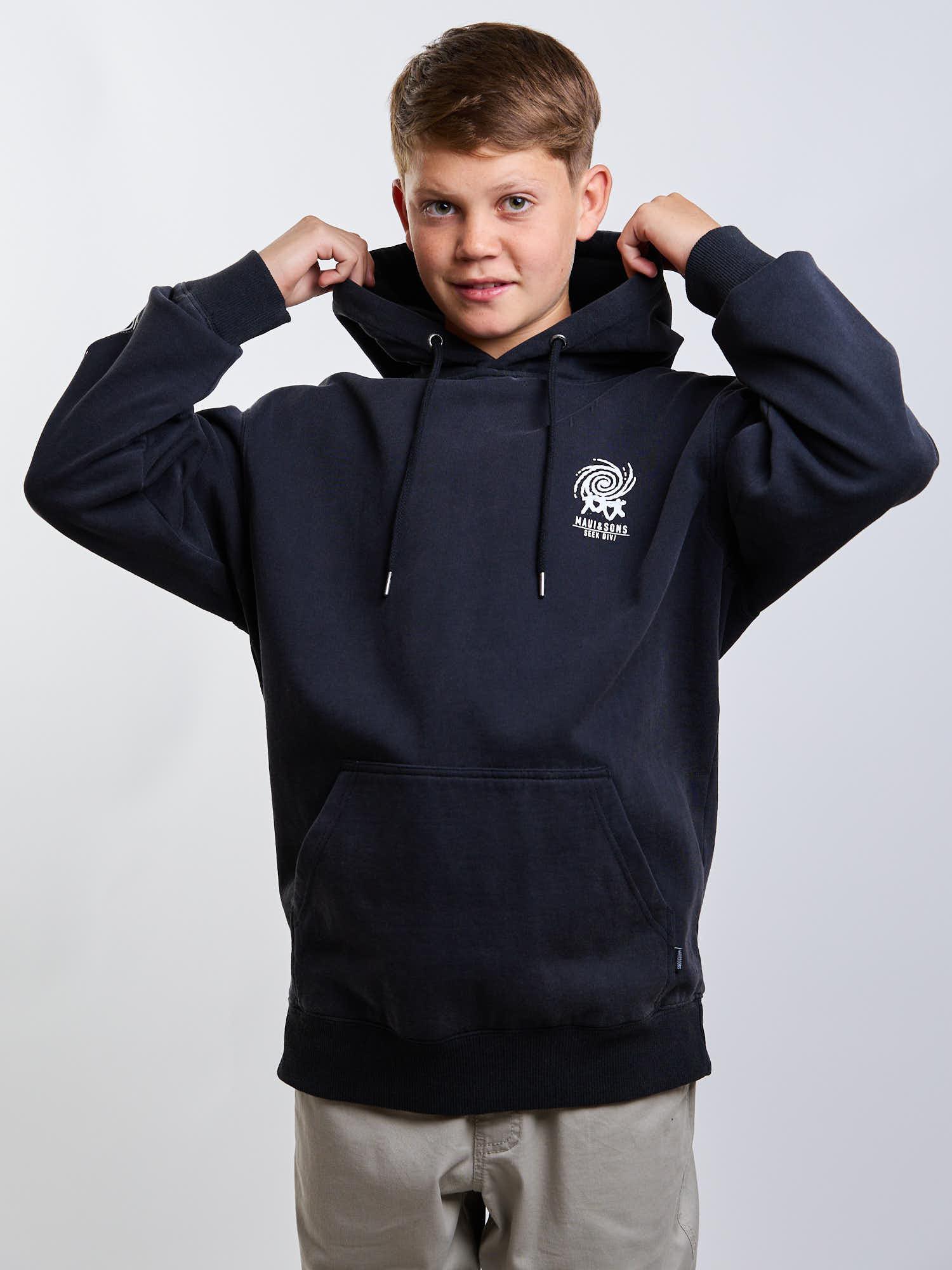 POLERON CANGURO DUNE NEGRO INFANTIL MAUI AND SONS - 5