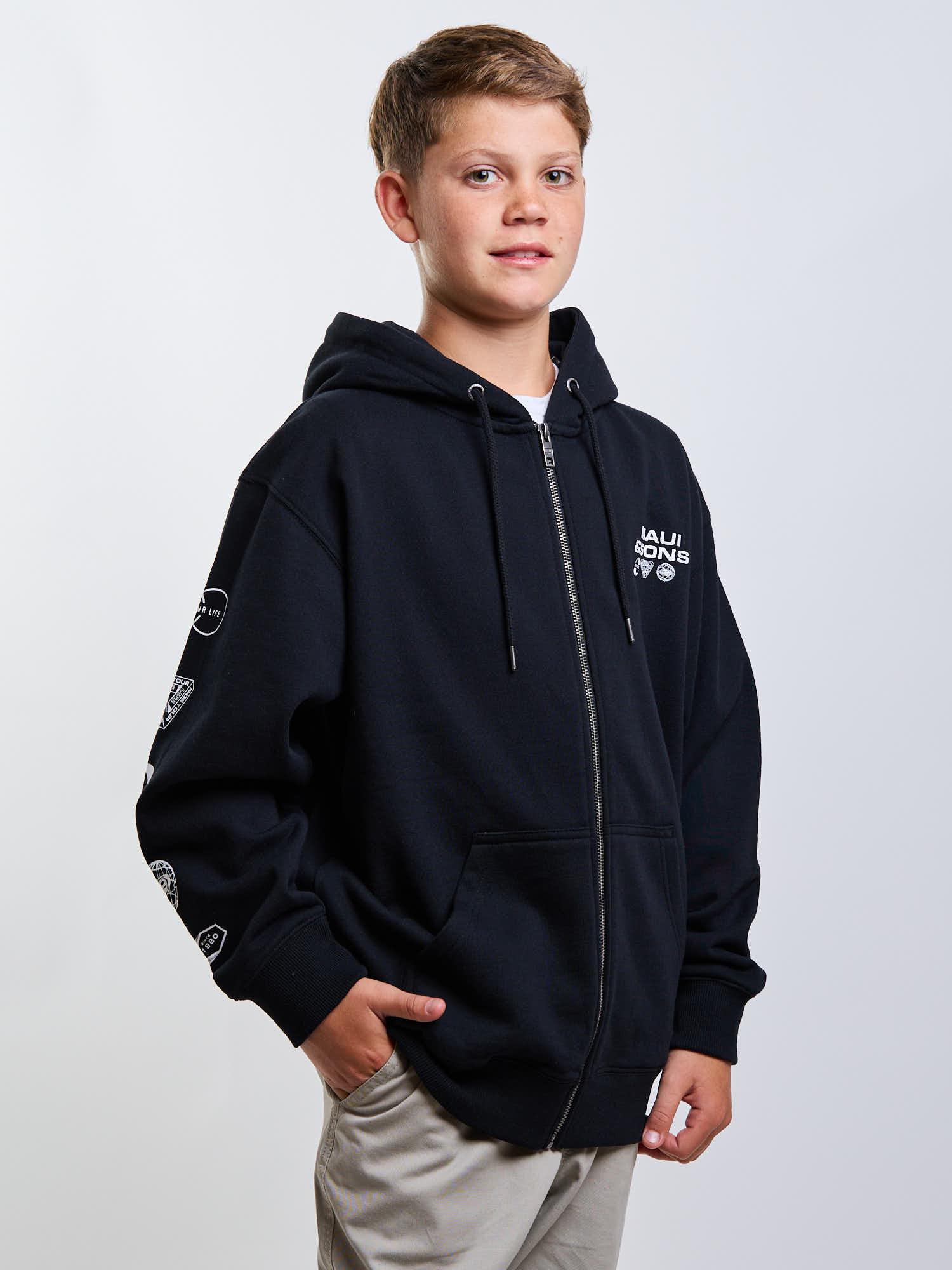 POLERON FZ OASIS NEGRO INFANTIL MAUI AND SONS - 5