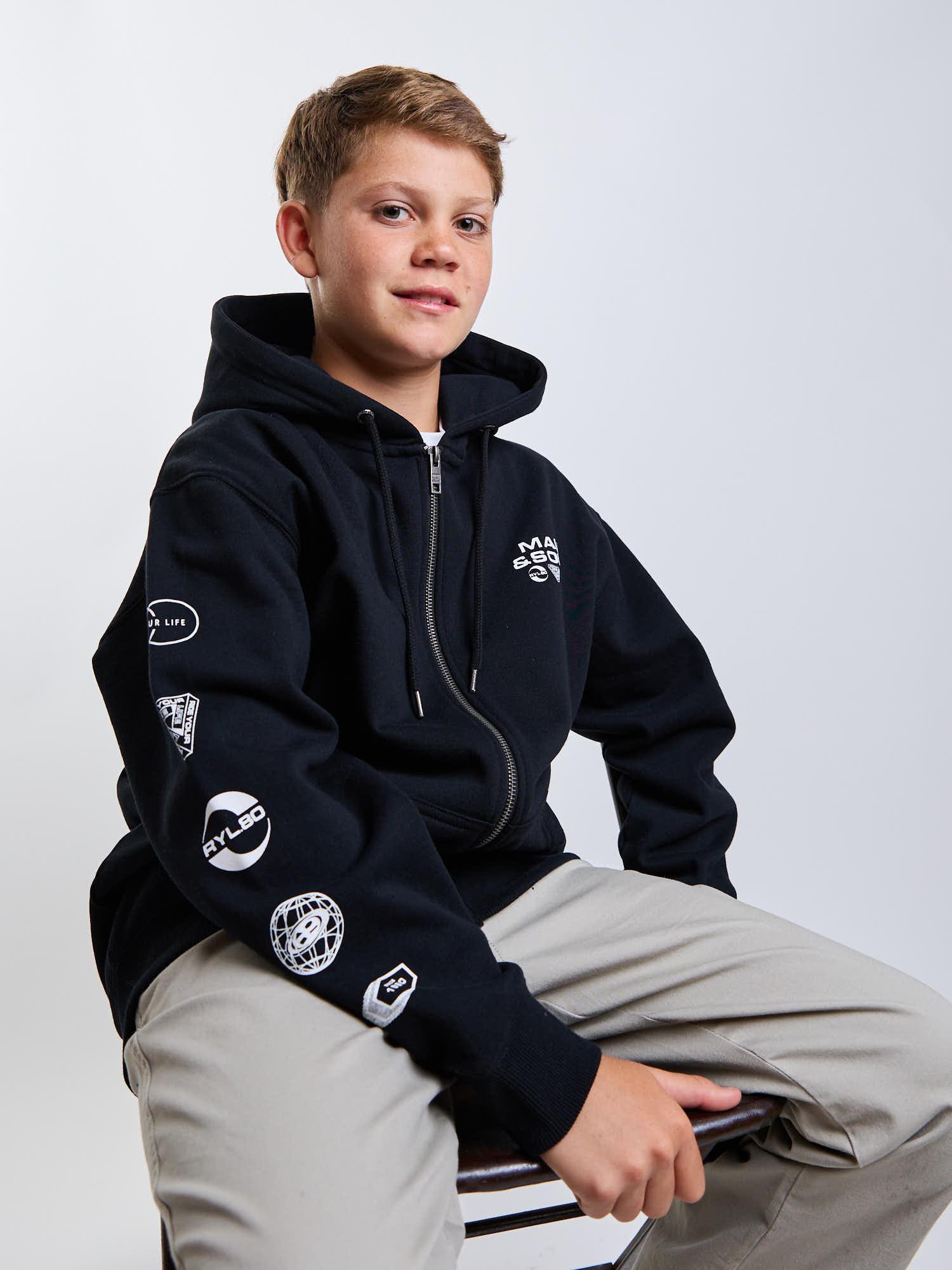 POLERON FZ OASIS NEGRO INFANTIL MAUI AND SONS - 6