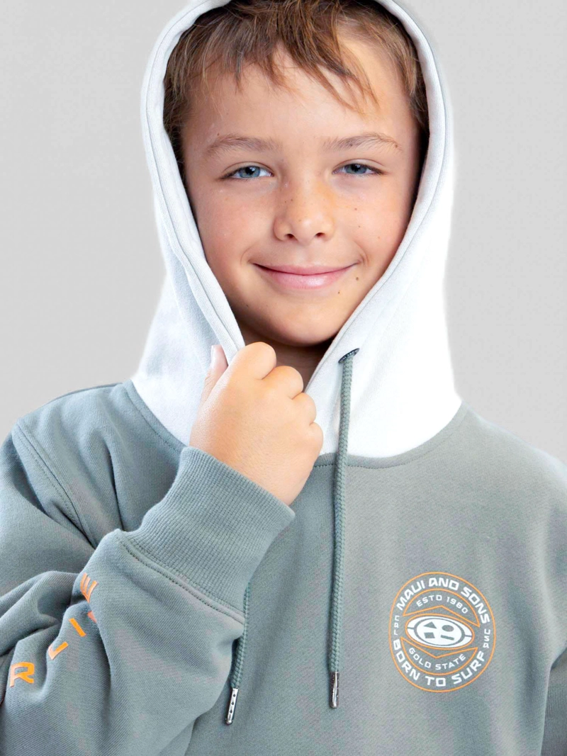 POLERON CANGURO CLEARWATER VERDE INFANTIL MAUI AND SONS - 4