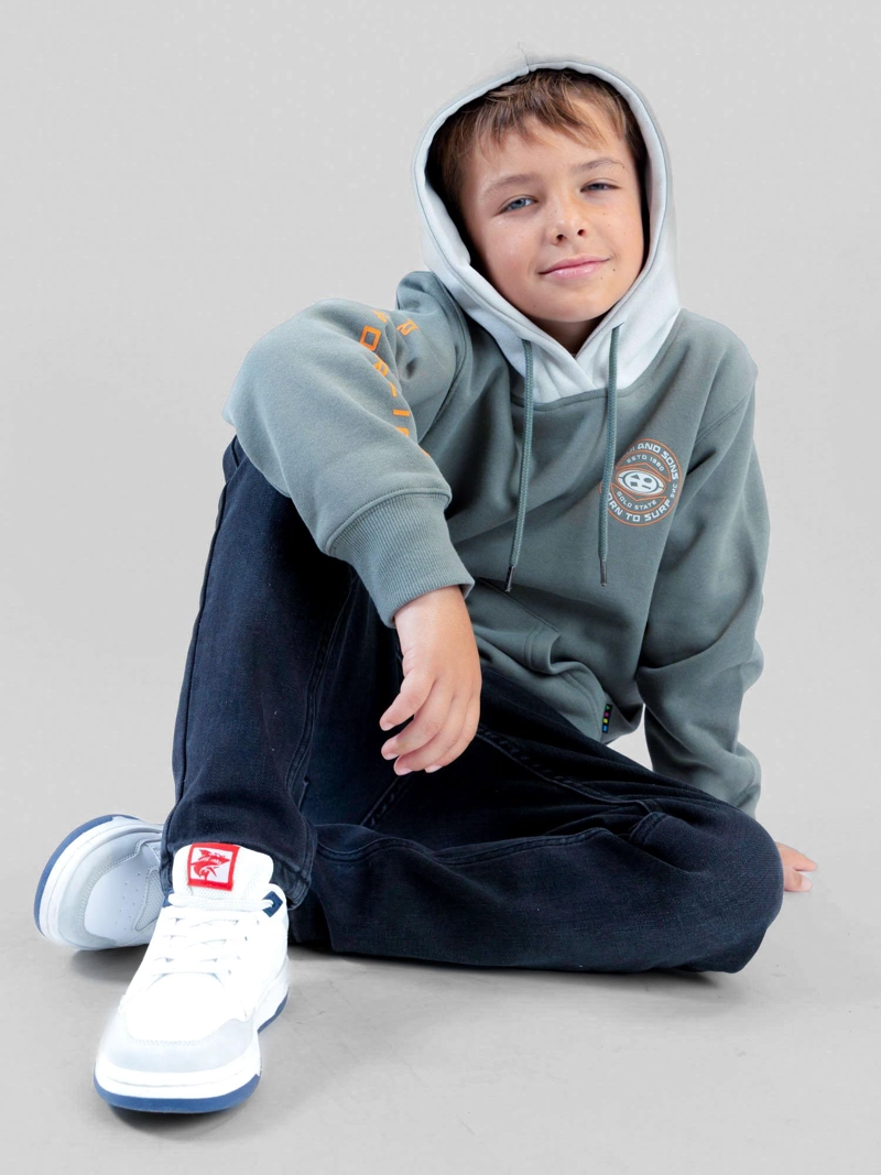 POLERON CANGURO CLEARWATER VERDE INFANTIL MAUI AND SONS - 6