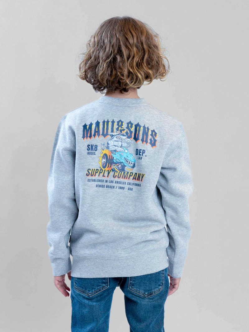 POLERON CR FIELDTRIP GRIS INFANTIL MAUI AND SONS - 3