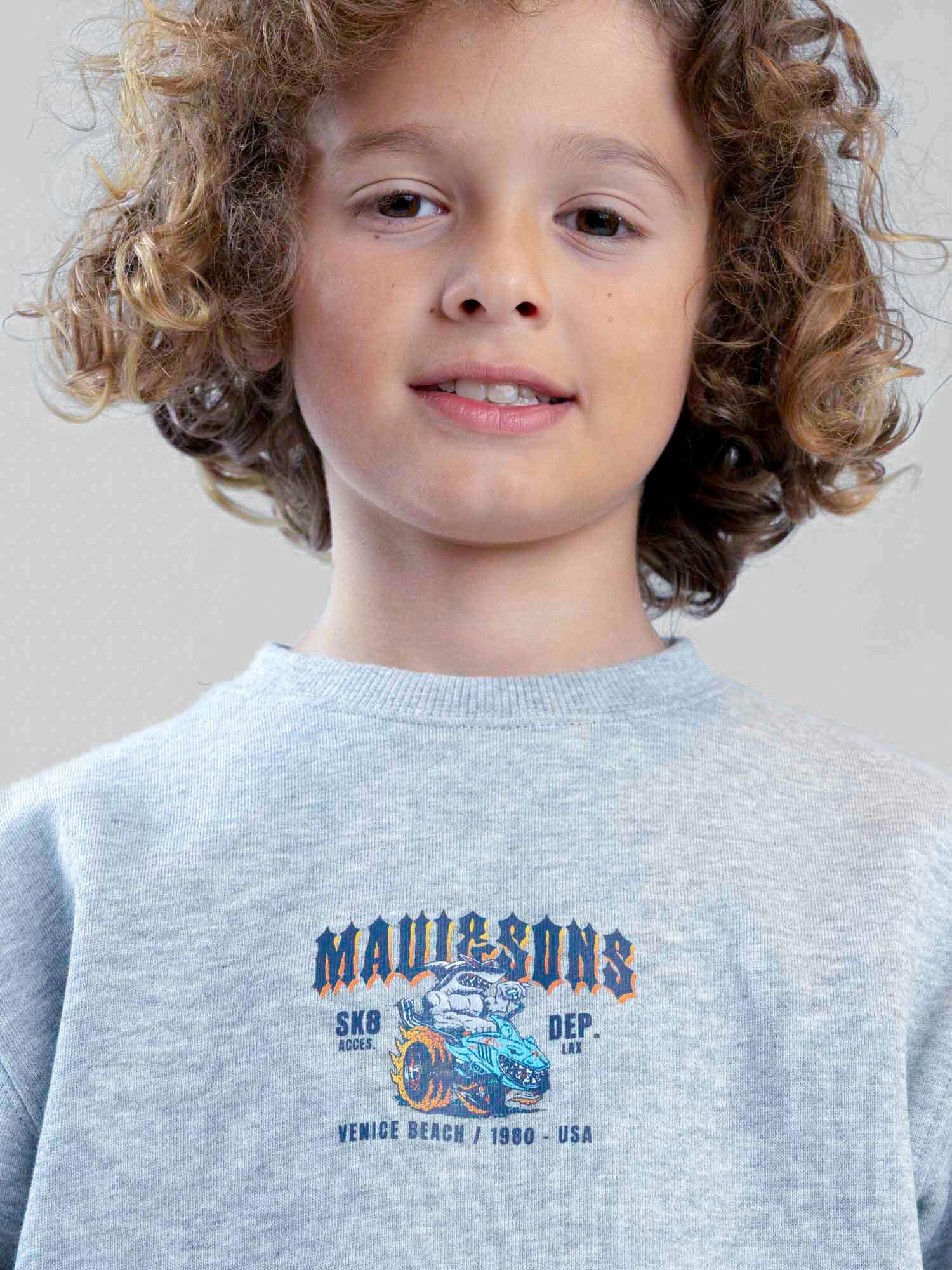 POLERON CR FIELDTRIP GRIS INFANTIL MAUI AND SONS - 5
