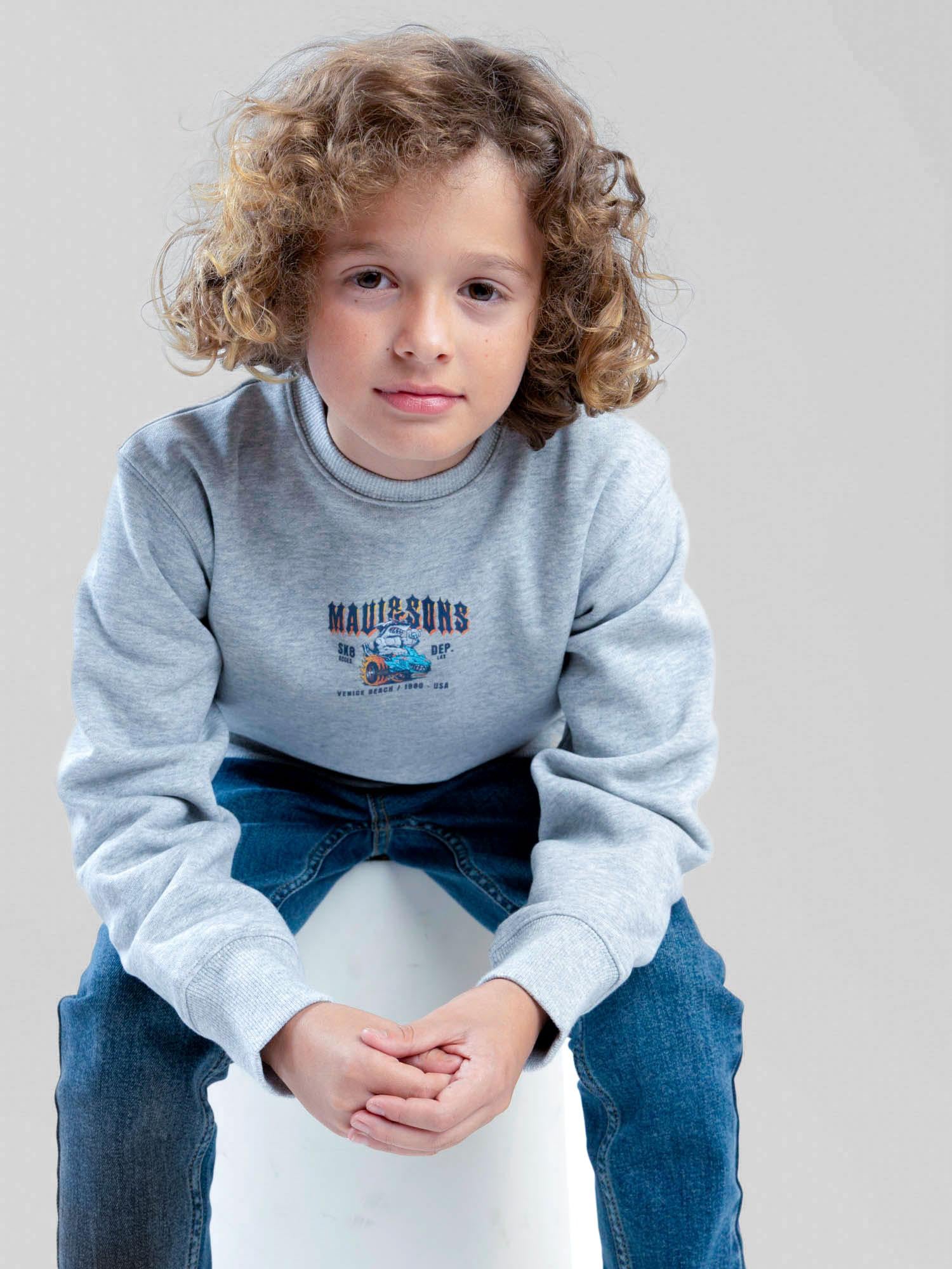 POLERON CR FIELDTRIP GRIS INFANTIL MAUI AND SONS - 6
