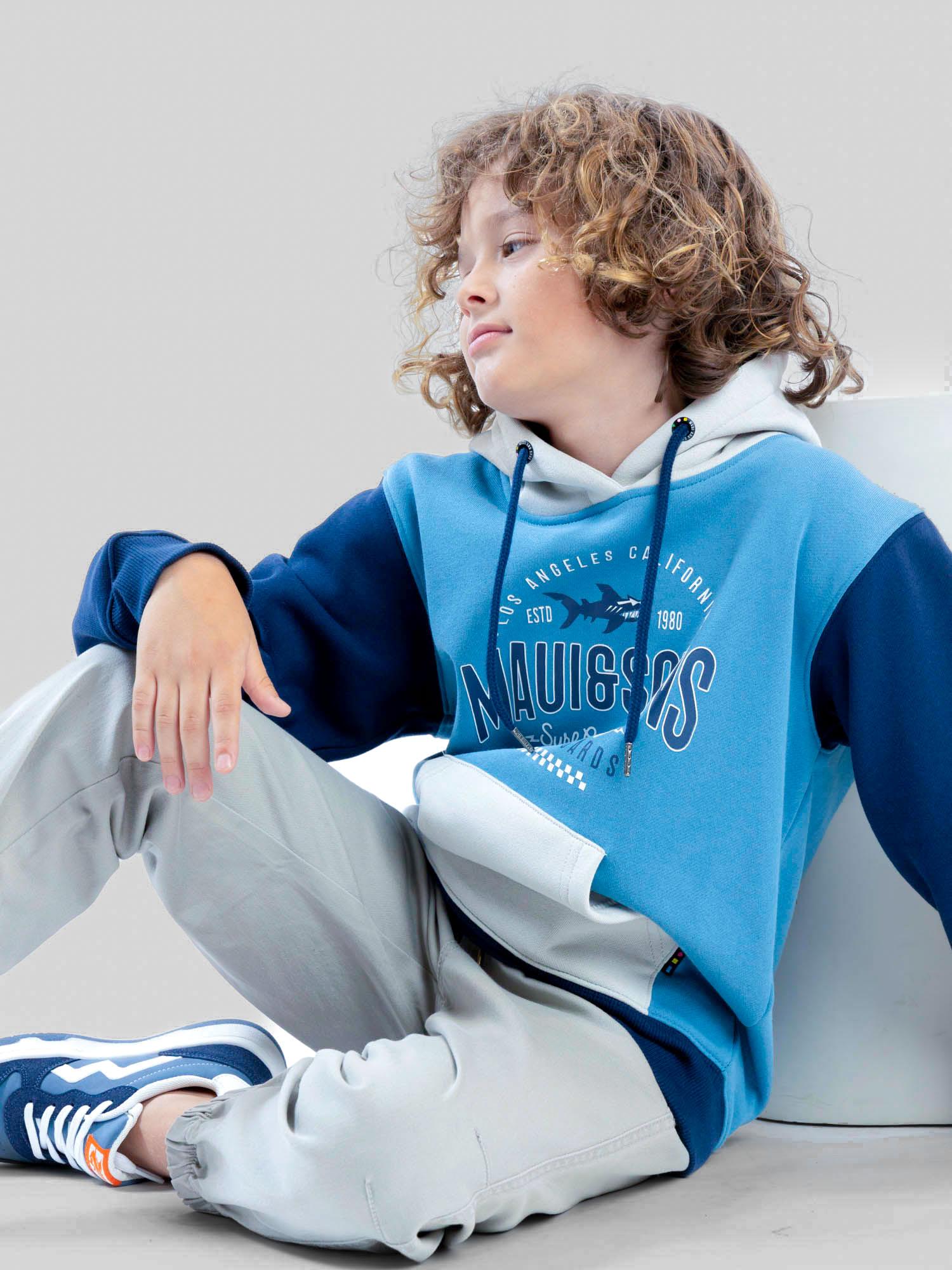 POLERON CANGURO COASTFALL CELESTE INFANTIL MAUI AND SONS - 6