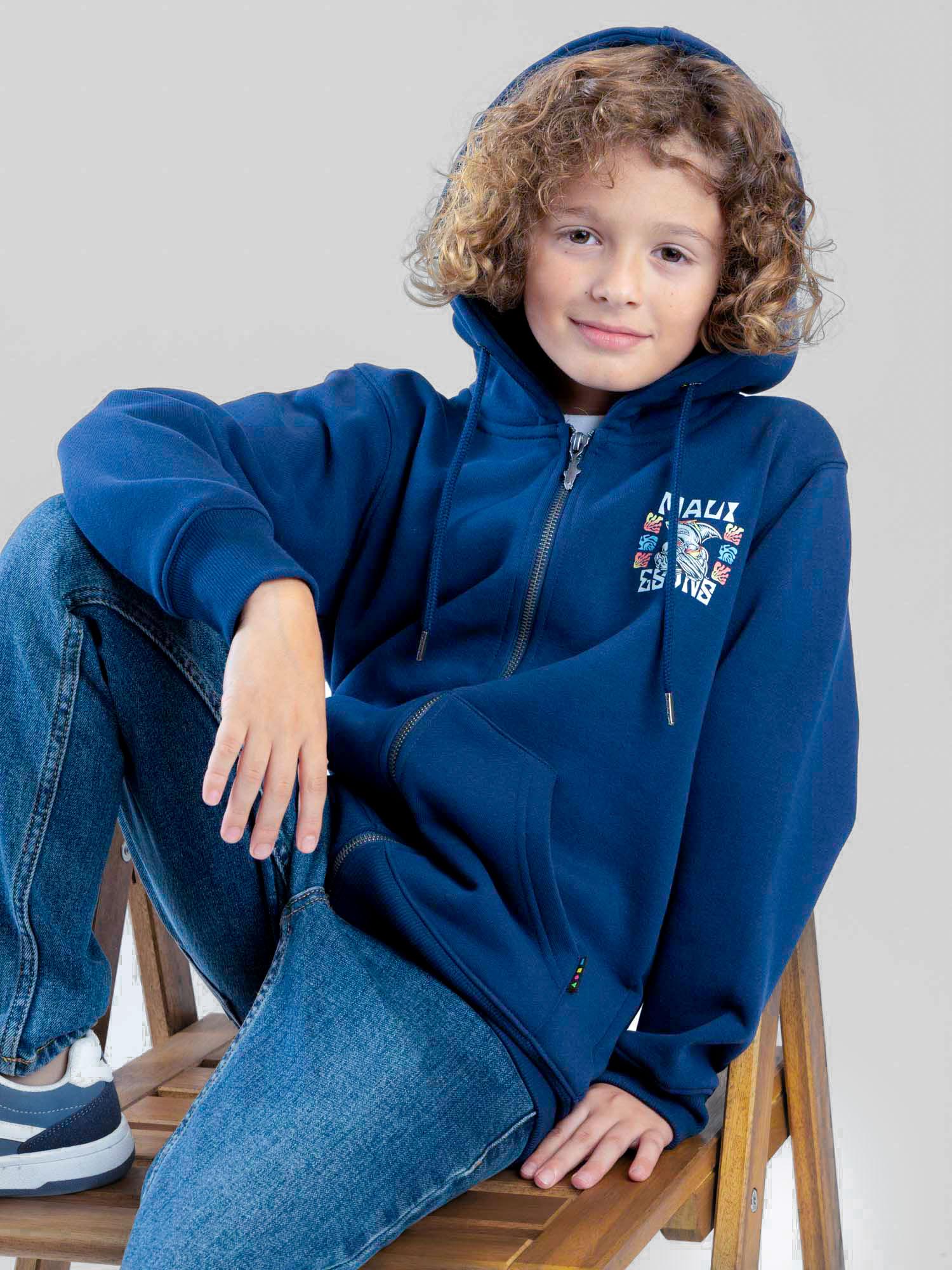 POLERON FZ COASTLOOP AZUL INFANTIL MAUI AND SONS - 7