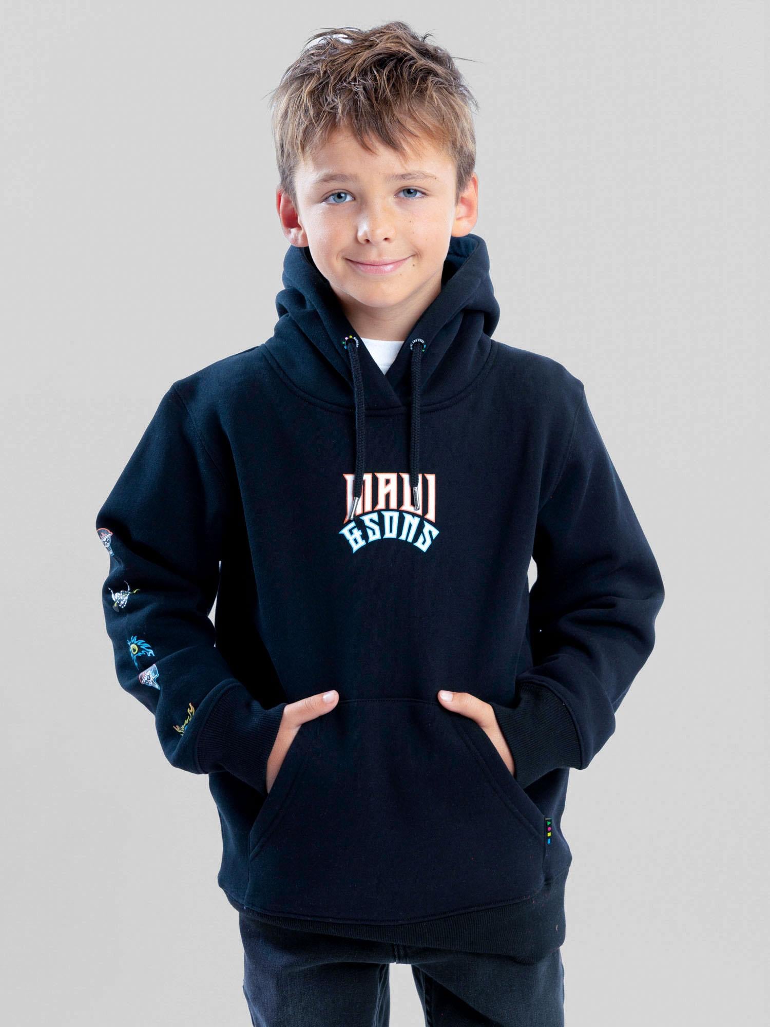 POLERON CANGURO SEAPATH NEGRO INFANTIL MAUI AND SONS - 1