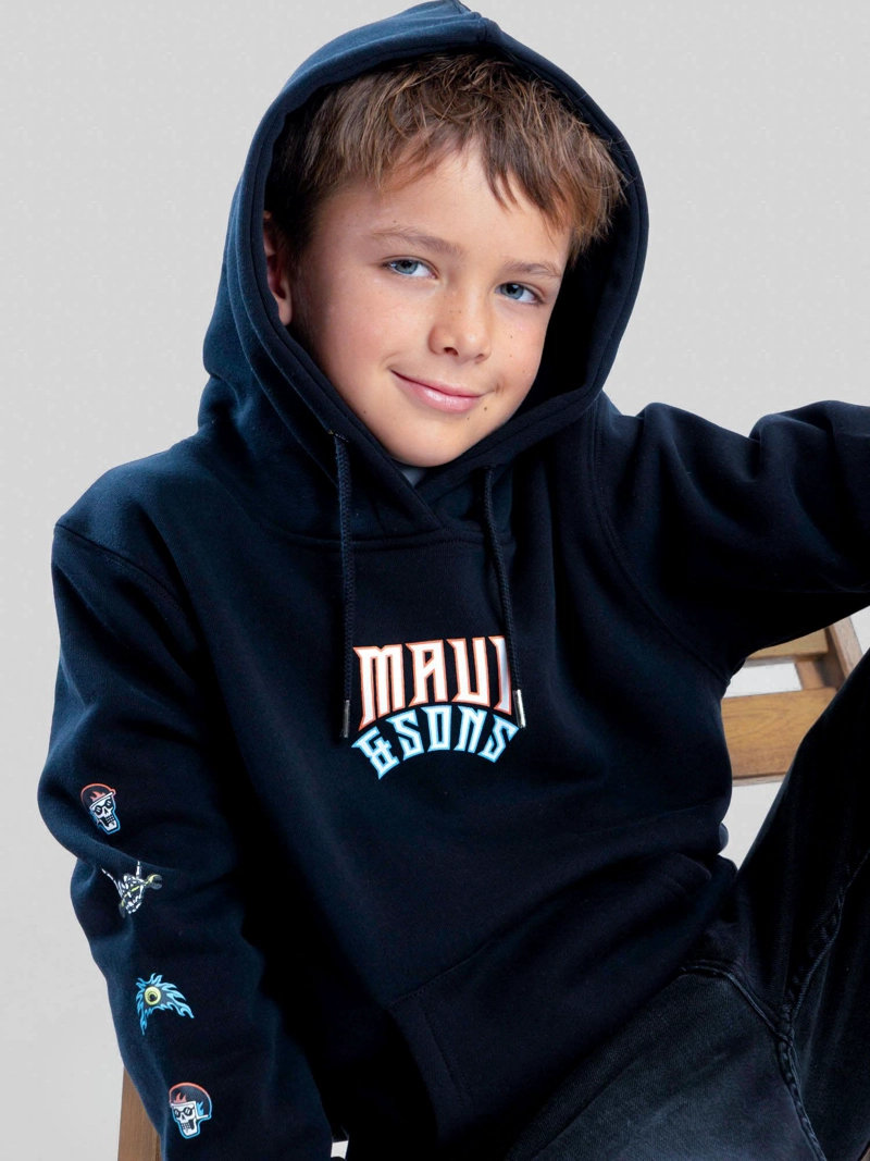 POLERON CANGURO SEAPATH NEGRO INFANTIL MAUI AND SONS - 6