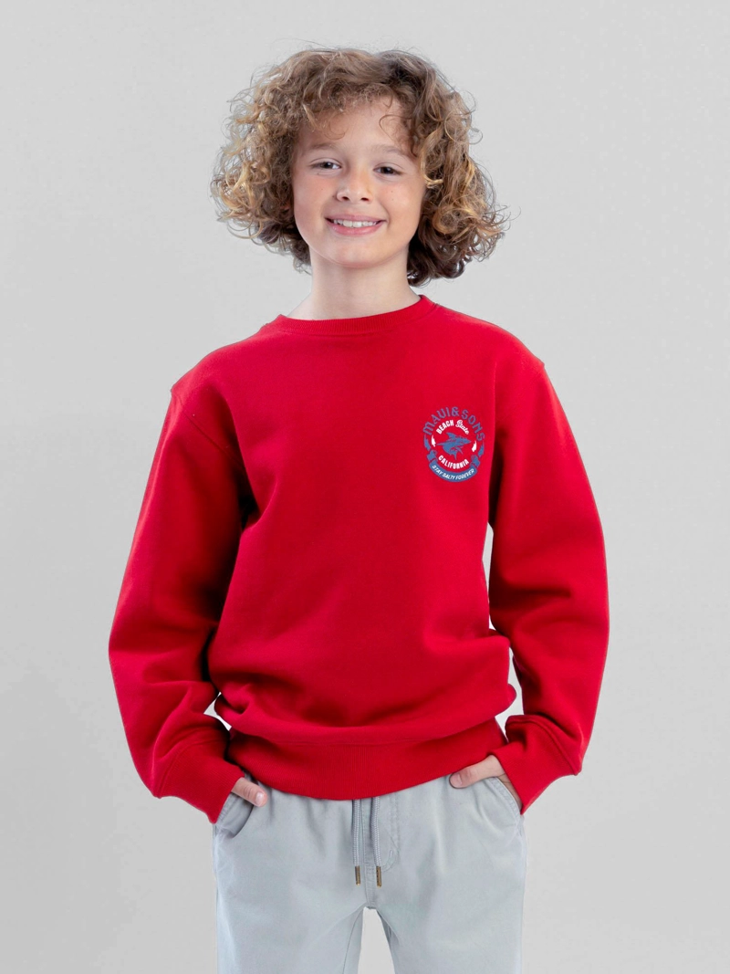 POLERON CR SUNDOWN ROJO INFANTIL MAUI AND SONS - 1