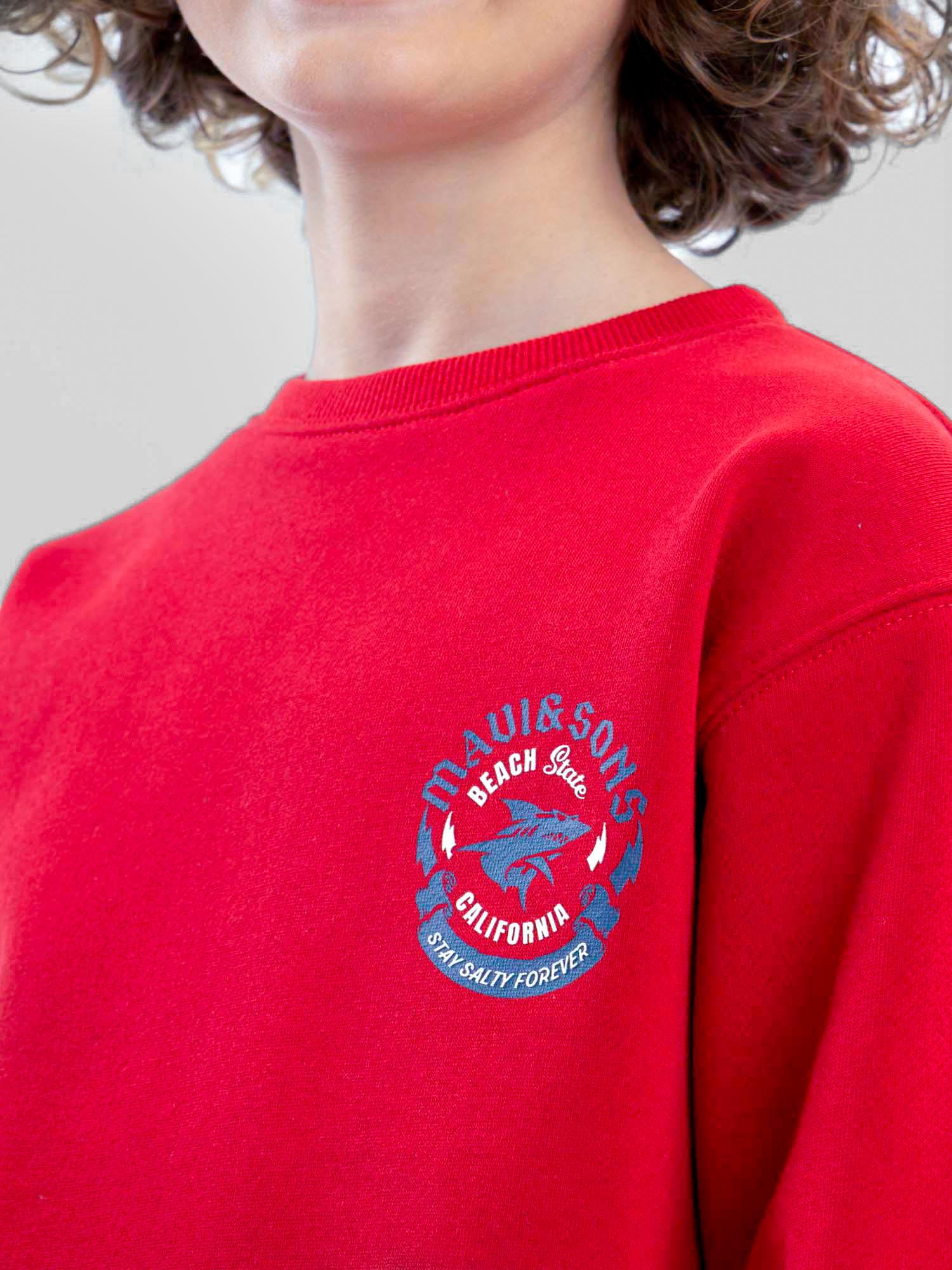POLERON CR SUNDOWN ROJO INFANTIL MAUI AND SONS - 5