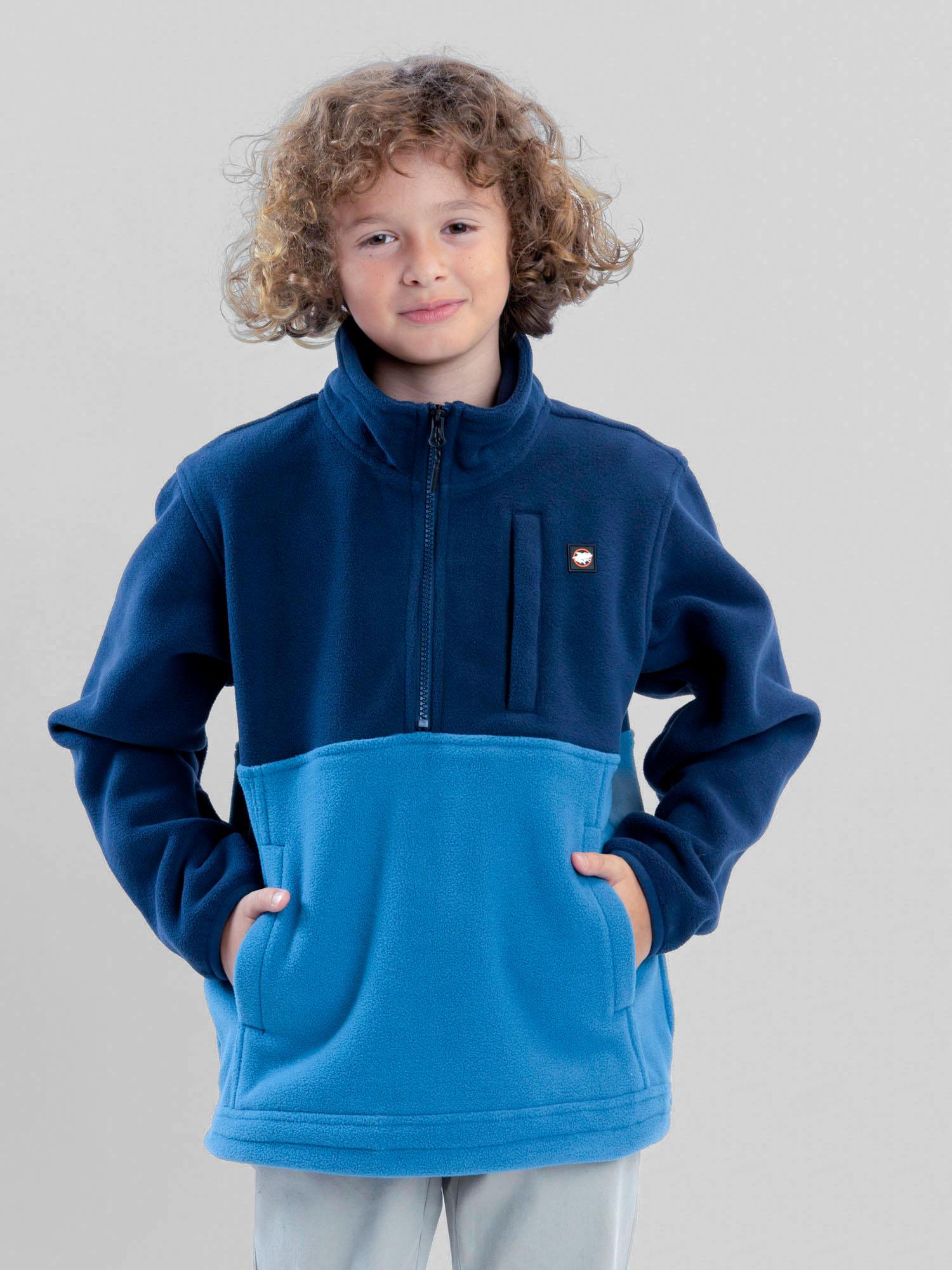 POLERON POLAR EARTHTONE AZUL INFANTIL MAUI AND SONS - 1