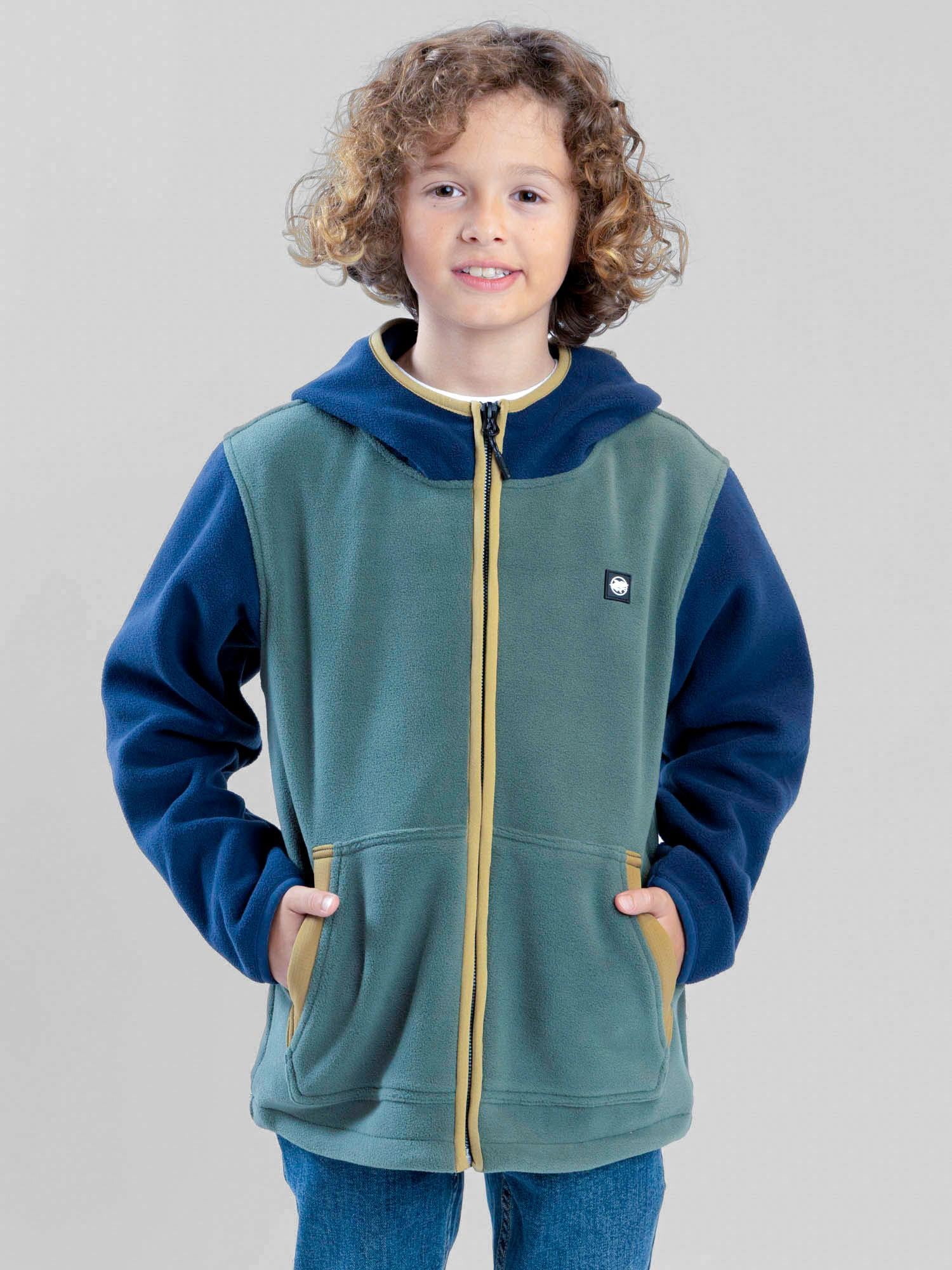 POLERON POLAR LONGSHORE VERDE INFANTIL MAUI AND SONS - 1