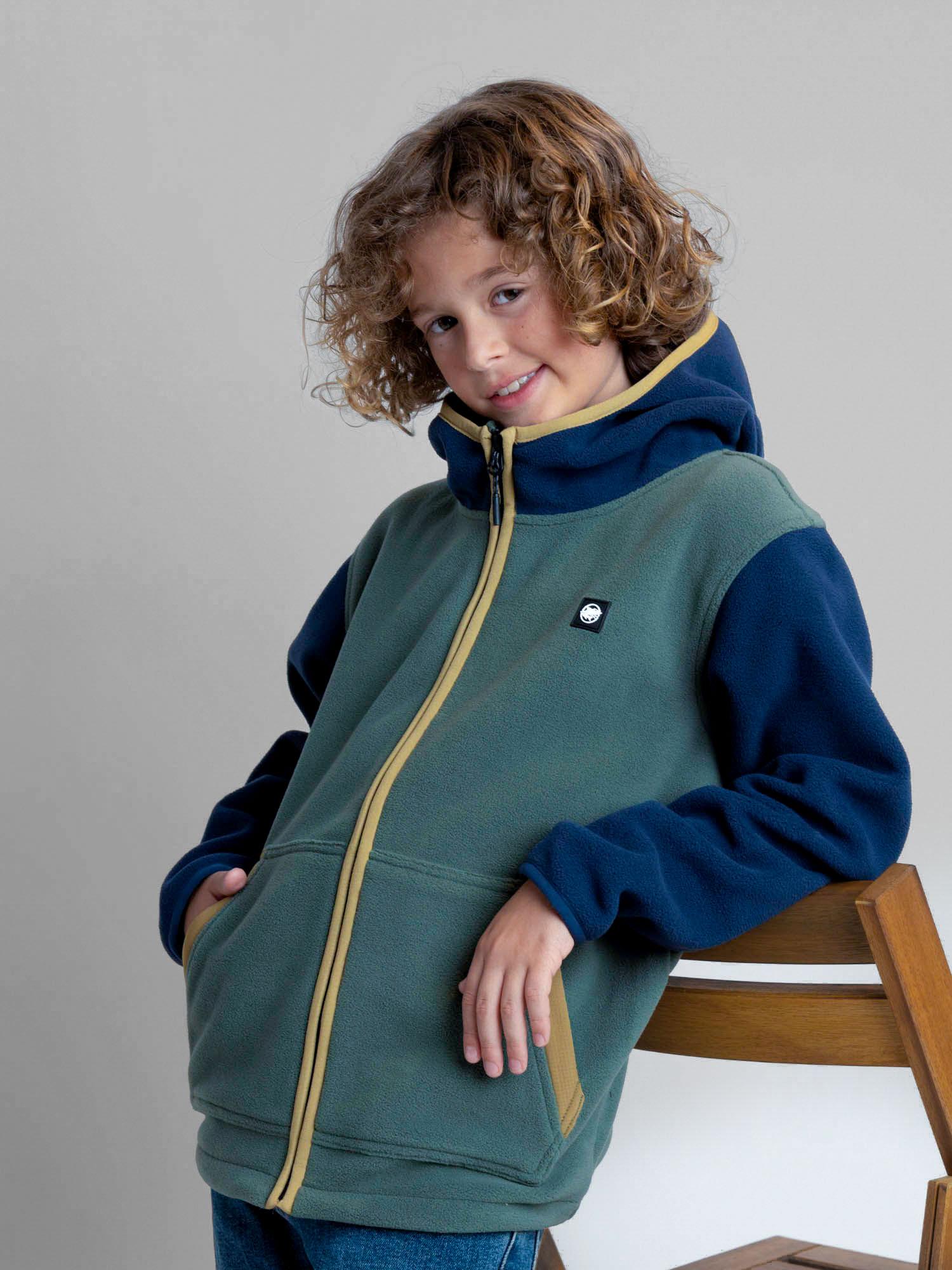 POLERON POLAR LONGSHORE VERDE INFANTIL MAUI AND SONS - 6