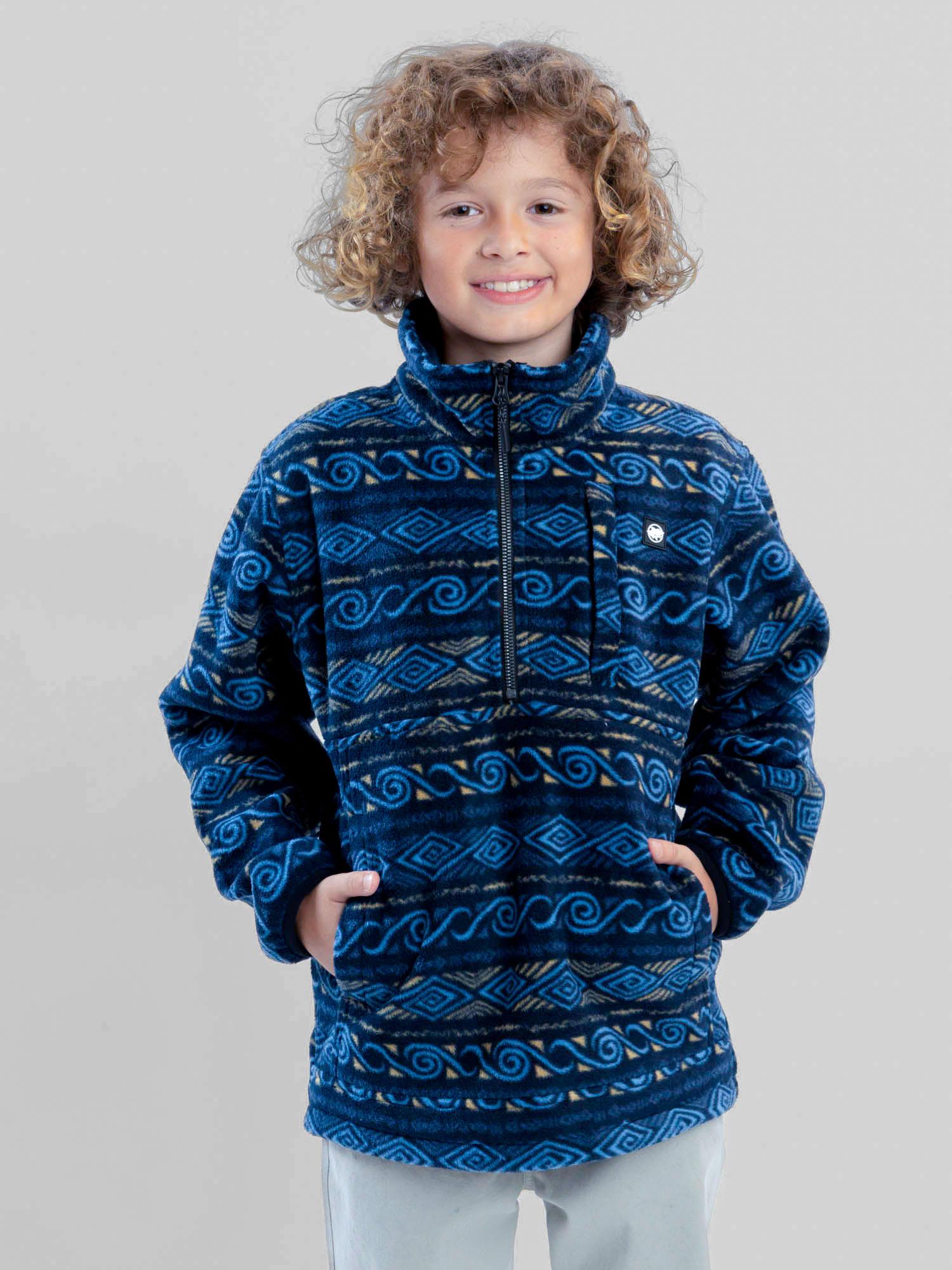 POLERON POLAR ANDEAN LAKE MULTICOLOR INFANTIL MAUI AND SONS - 1
