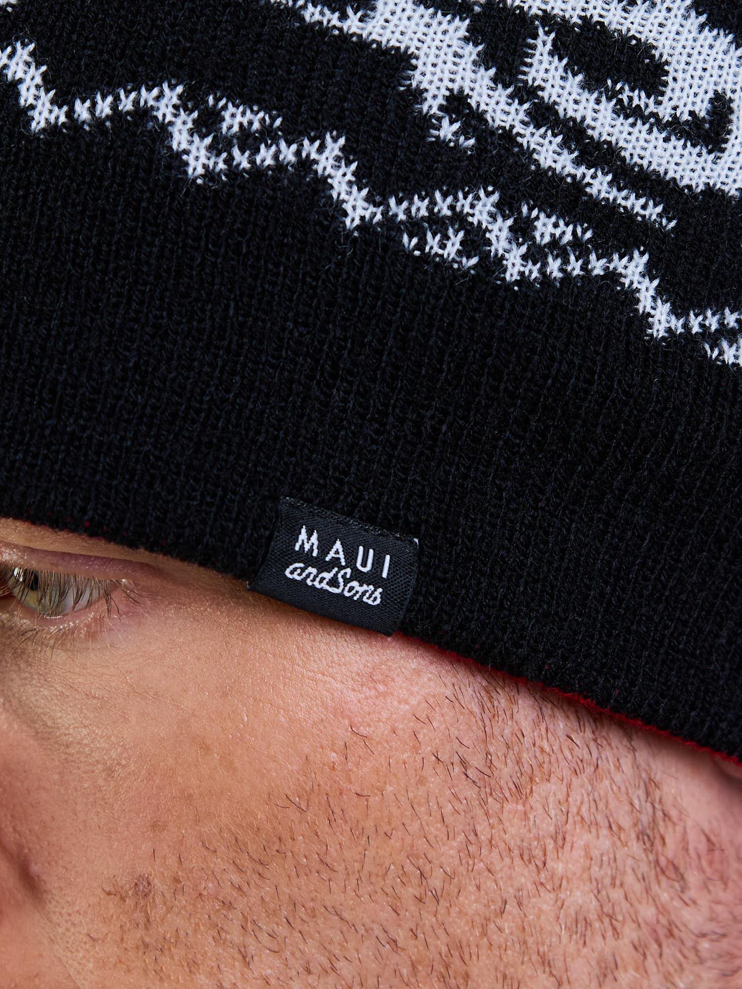 GORRO MADNESS REVERSIBLE NEGRO HOMBRE MAUI AND SONS - 4