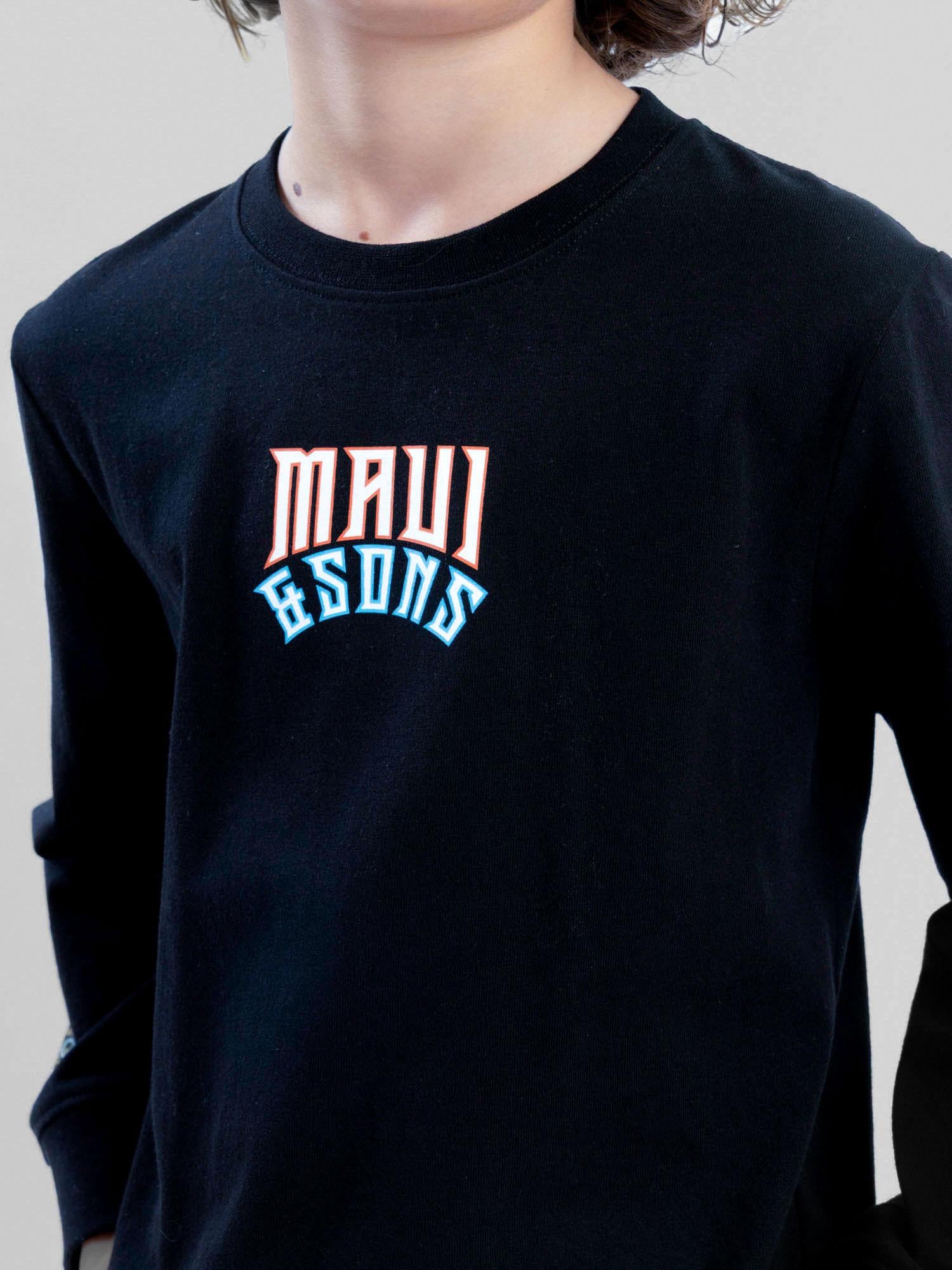 POLERA ML SKULL RIDERS NEGRO INFANTIL MAUI AND SONS - 4