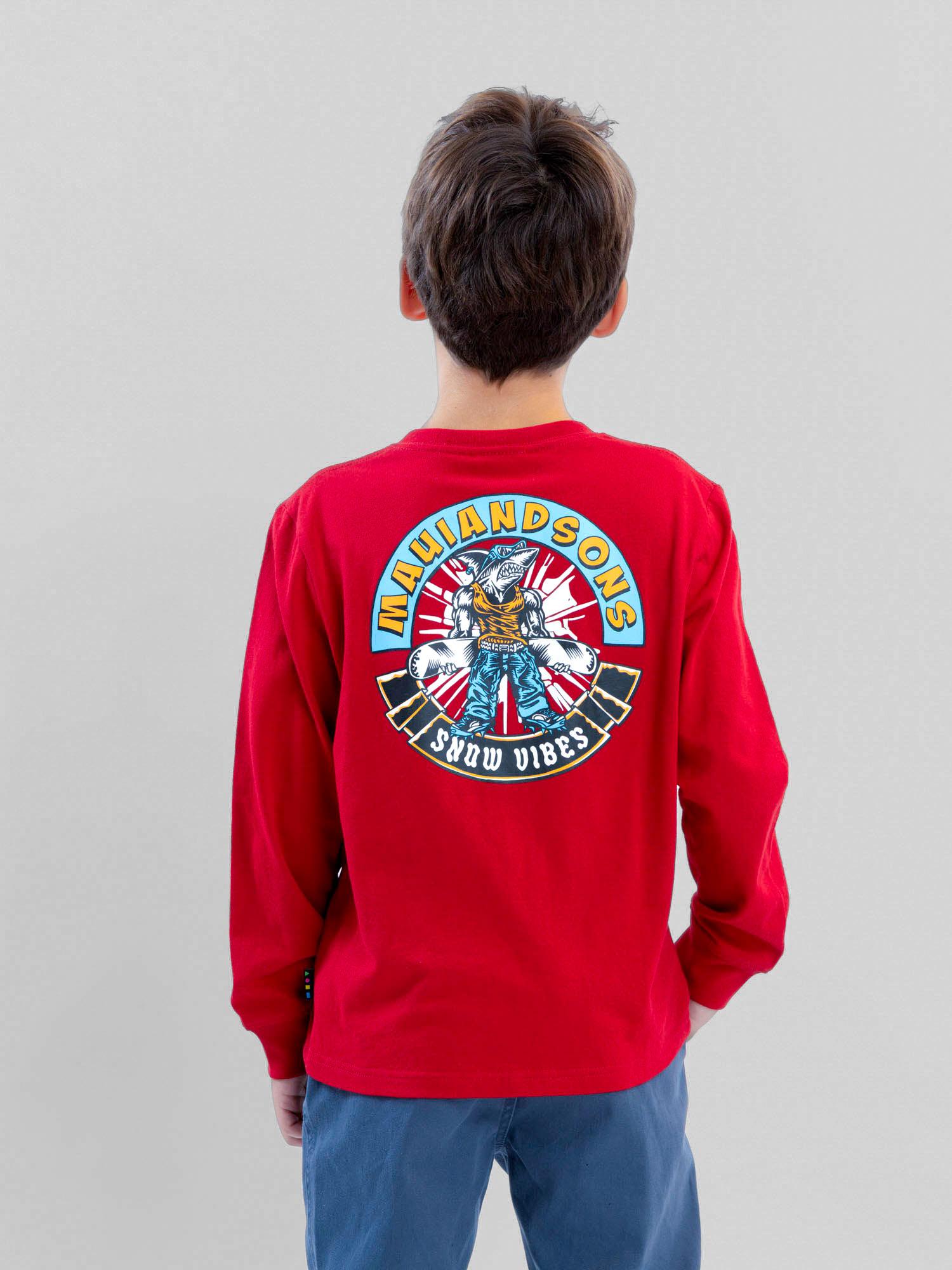 POLERA ML SNOW VIBES ROJO INFANTIL MAUI AND SONS - 3