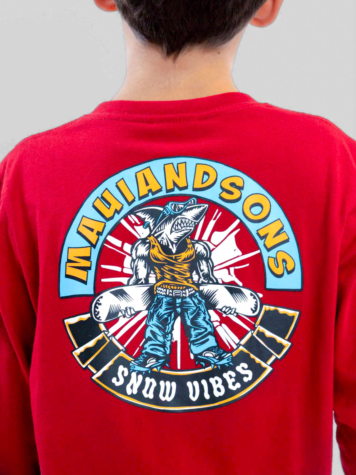 POLERA ML SNOW VIBES ROJO INFANTIL MAUI AND SONS - 4