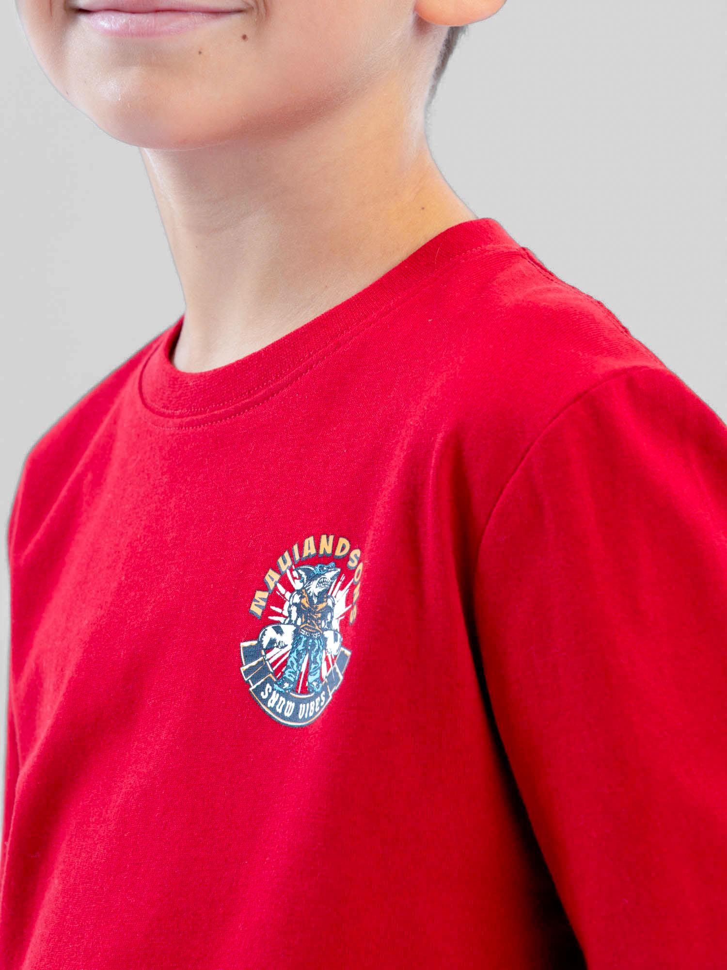 POLERA ML SNOW VIBES ROJO INFANTIL MAUI AND SONS - 5