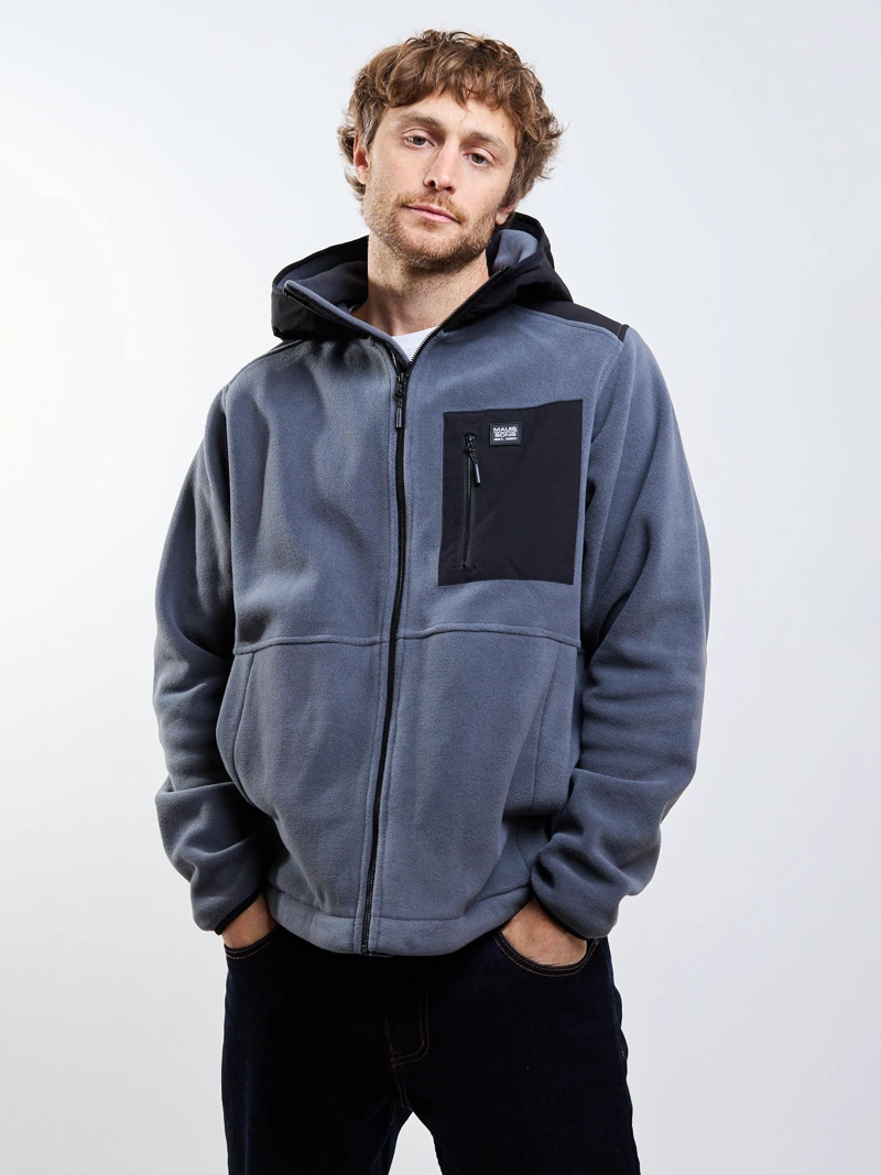 POLERON POLAR FLAREO GRIS HOMBRE MAUI AND SONS - 3