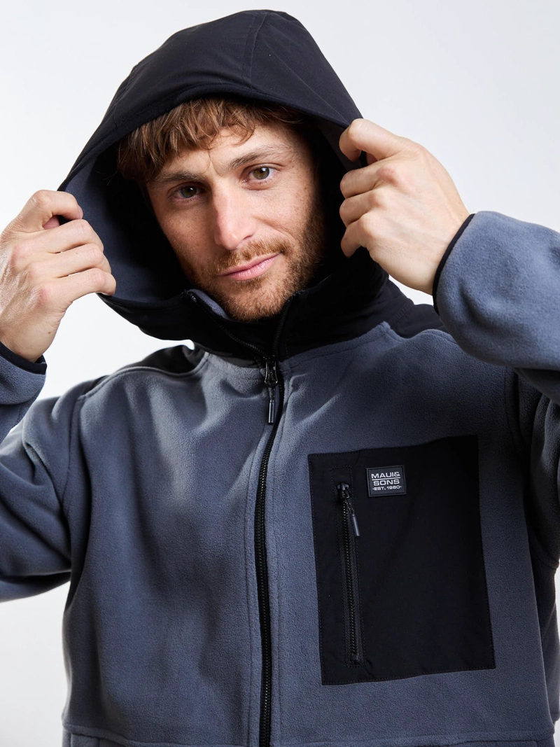 POLERON POLAR FLAREO GRIS HOMBRE MAUI AND SONS - 7