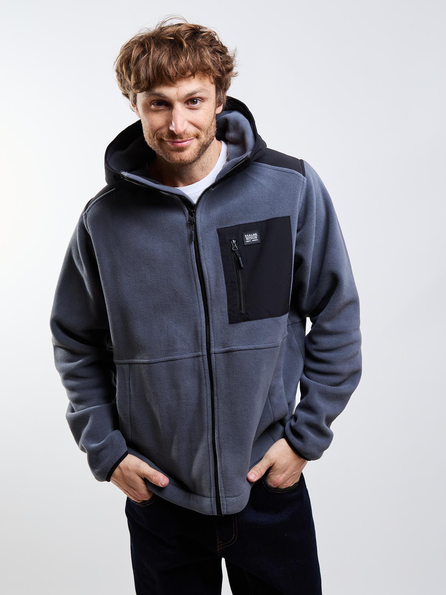 POLERON POLAR FLAREO GRIS HOMBRE MAUI AND SONS - 8