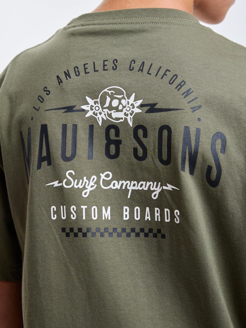 POLERA MC LOS ANGELES VERDE INFANTIL MAUI AND SONS - 4